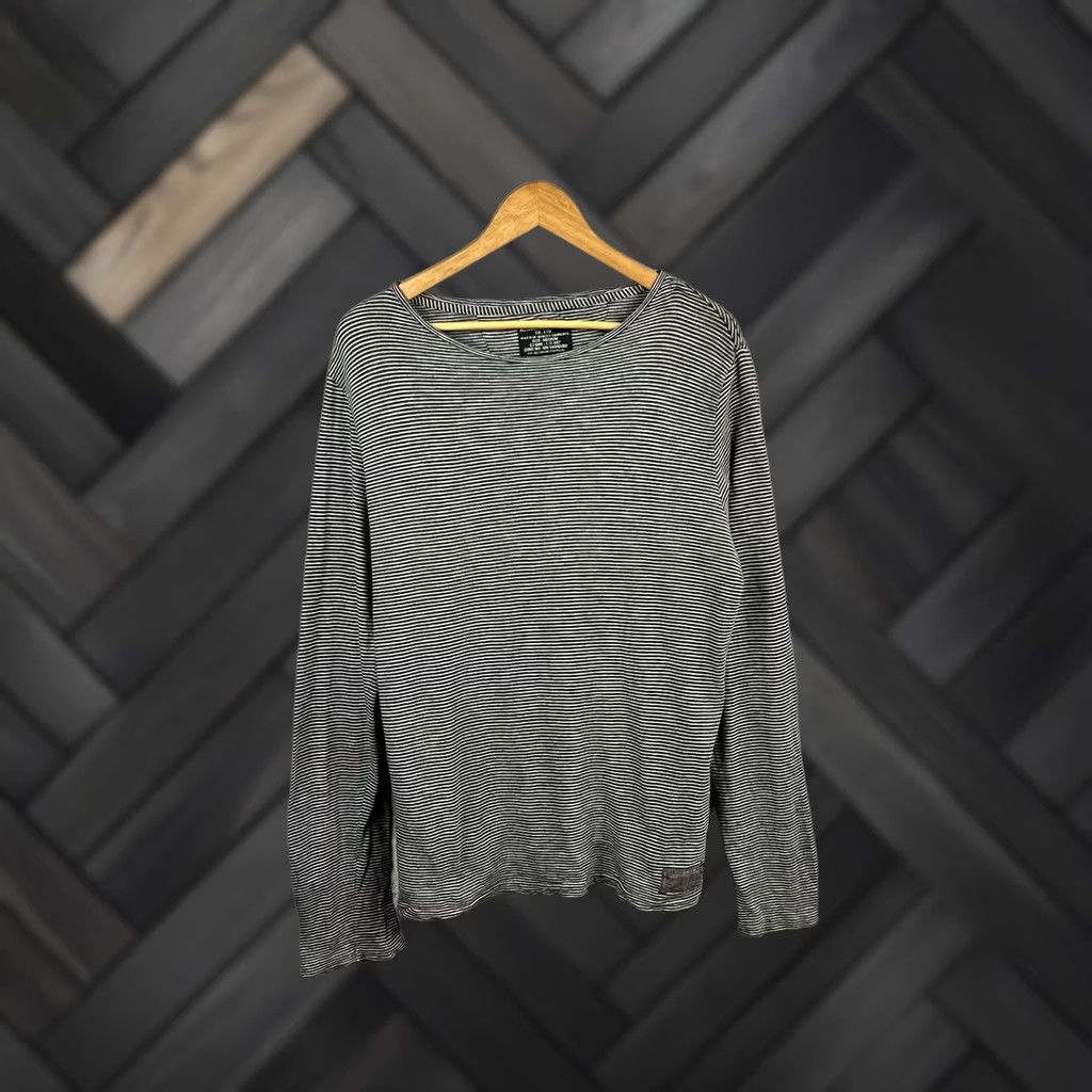 Allsaints Allsaints Striped Longsleeve Womens M Gray Cotton Pullover Size M / US 6-8 / IT 42-44 - 1 Thumbnail