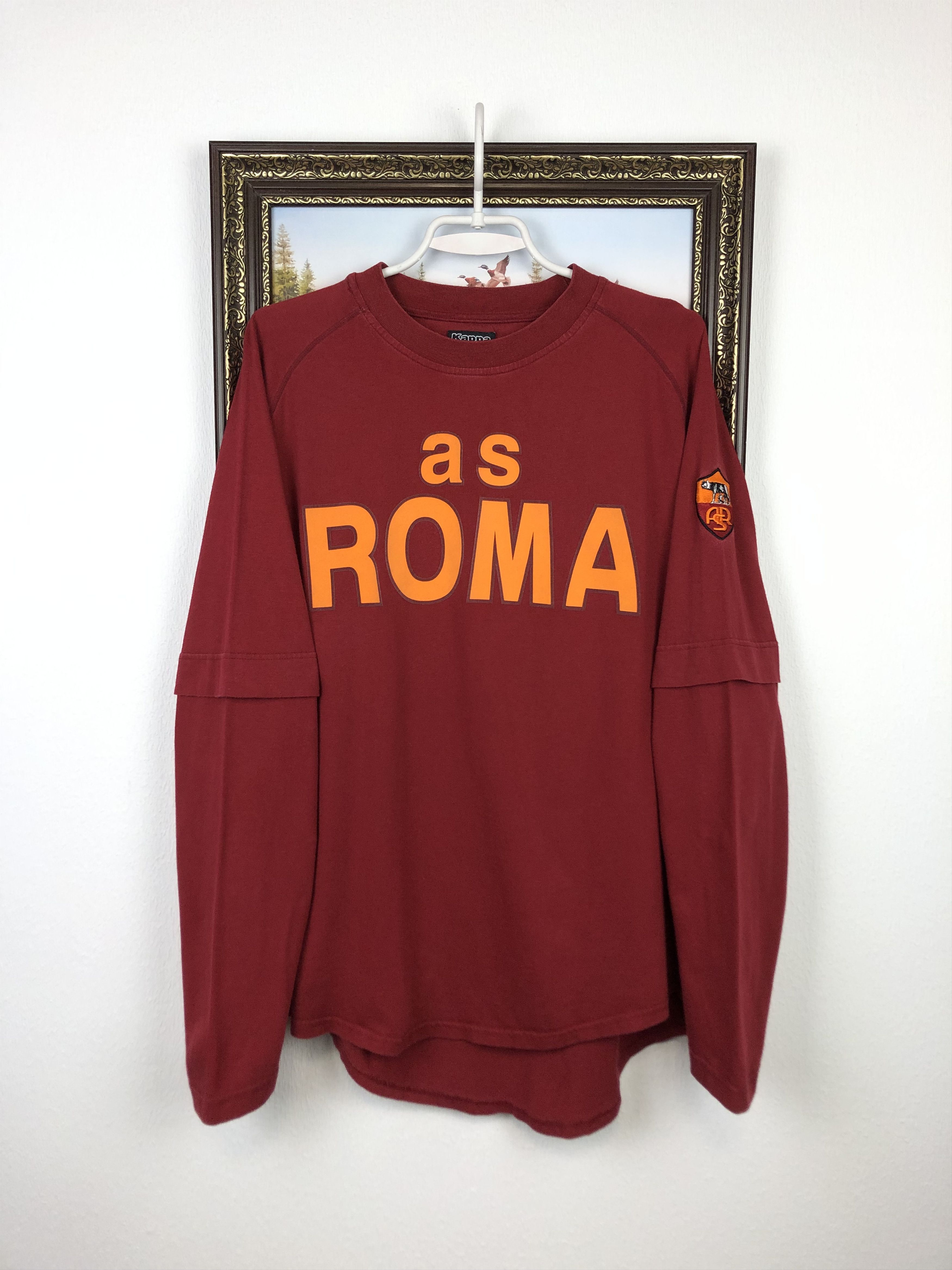 Football Shirts Kappa Roma Jersey Vintage Kappa Roma Football Shirt Long  Sleeve Soccer Jersey