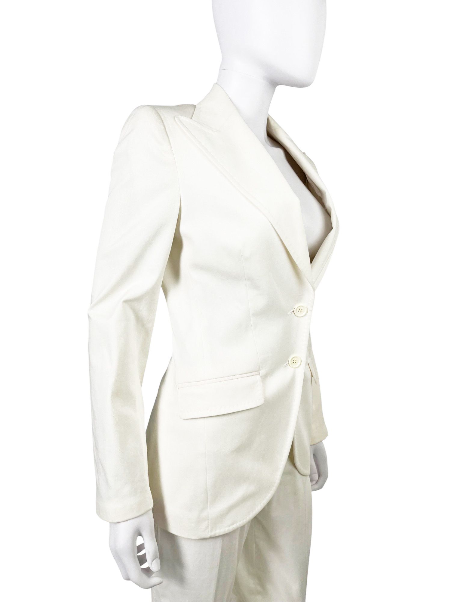 Dolce & Gabbana F/W 2004 White Cotton Suit Size S / US 4 / IT 40 - 5 Thumbnail