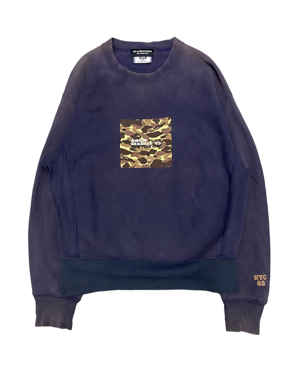 1990s SSUR PLUS x 68 Brother NY camo box sweatshirt