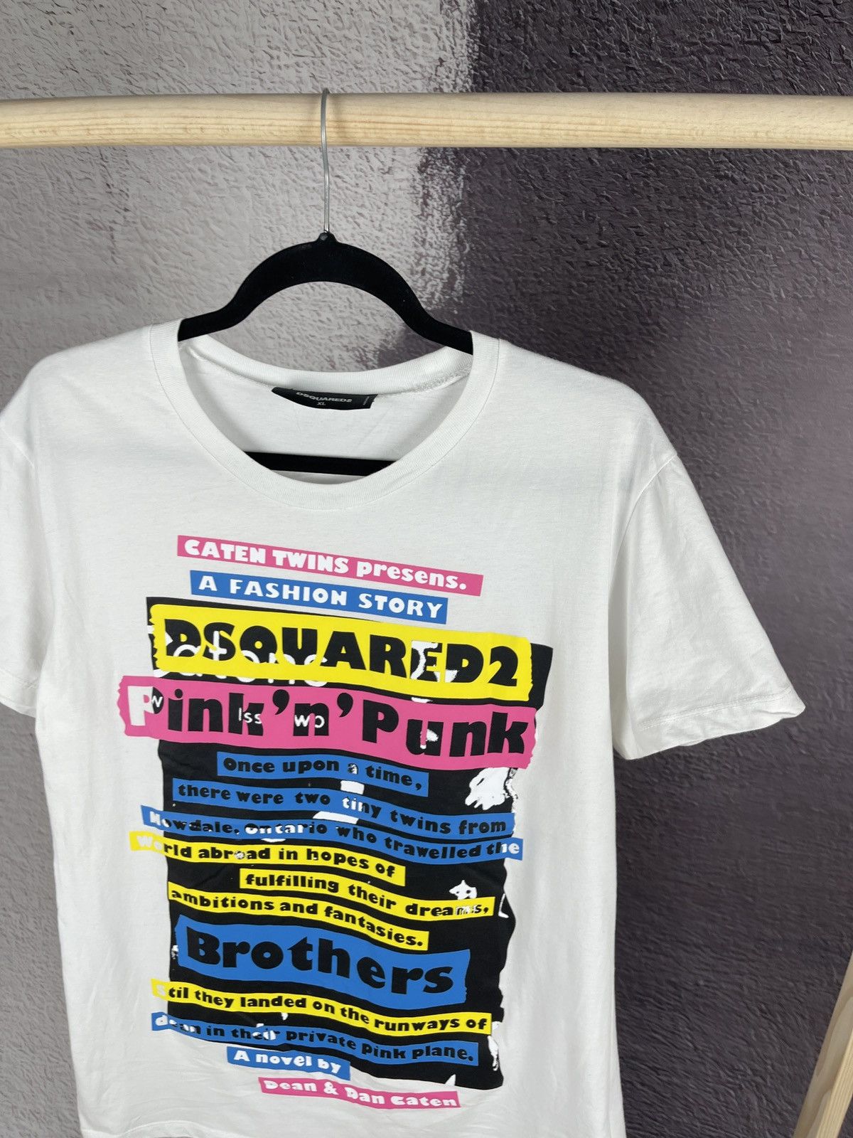 Dsquared2 Dsquared2 Pink N Punk Brothers T-shirt In White RRP 320$ Size US XL / EU 56 / 4 - 5 Thumbnail
