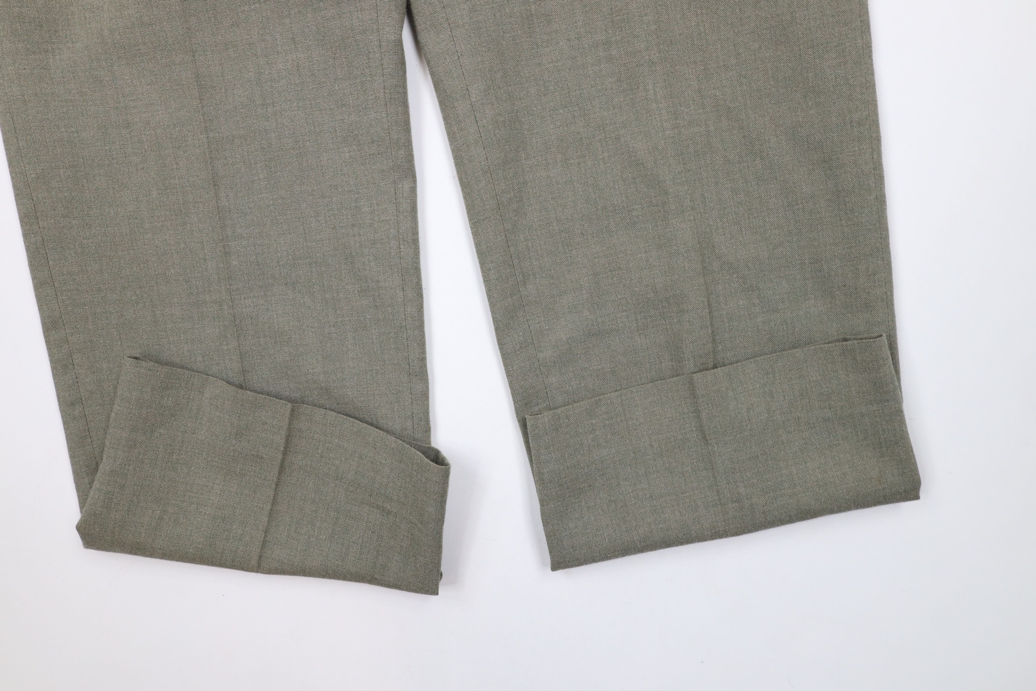 Vintage Vintage 90s Streetwear Flared Wide Leg Chino Pants Green Size US 34 / EU 50 - 5 Thumbnail