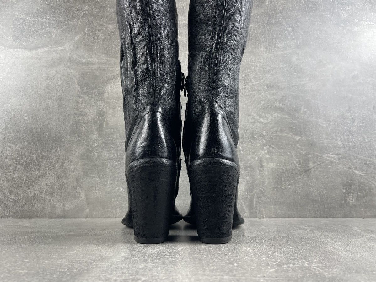 Other Fauzian Jeunesse Black Avant Garde Leather Tall Riding Boots Size US 9 / IT 39 - 7 Thumbnail