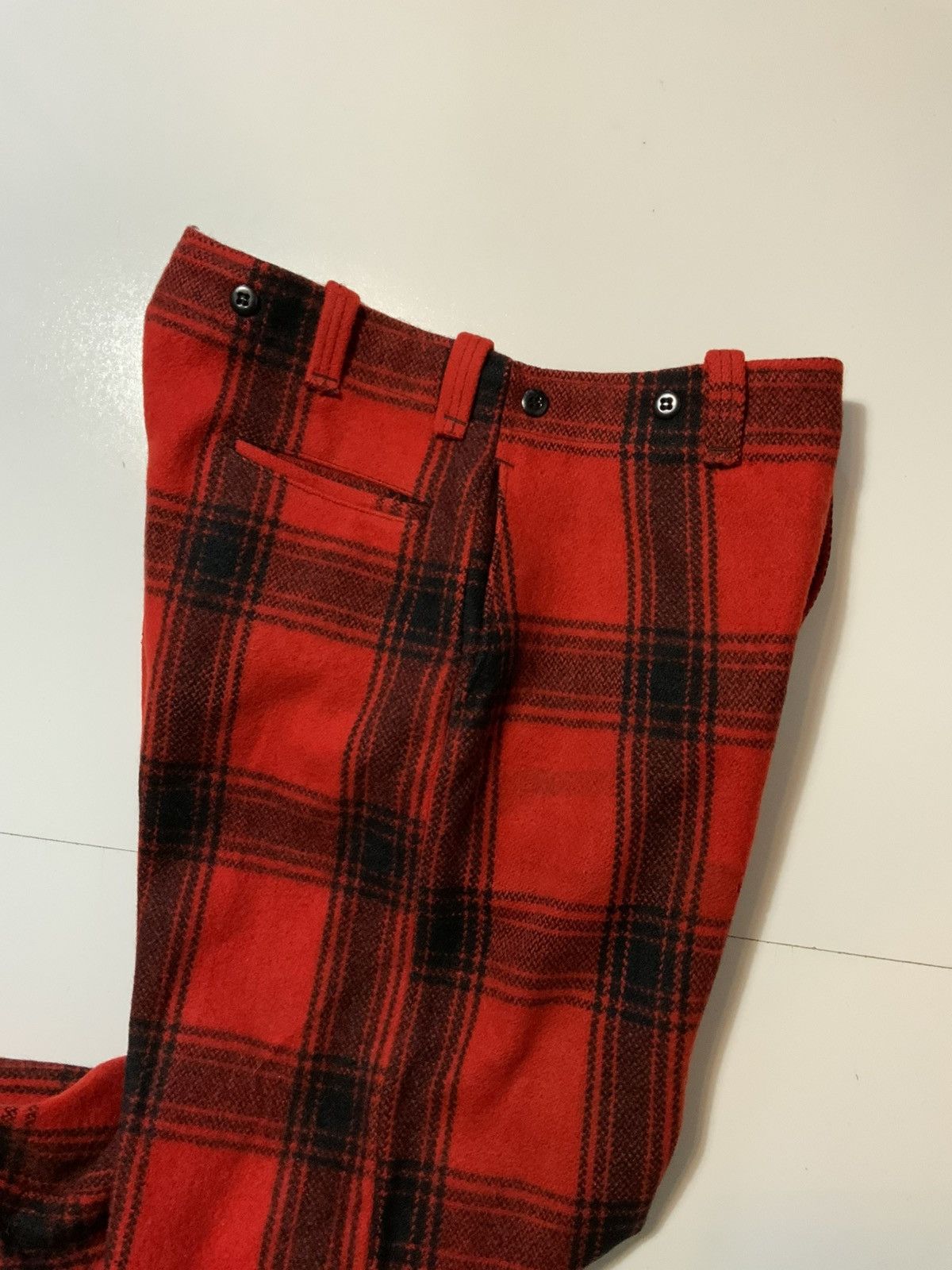 Vintage Vintage 1960s Boat Sail Drill Buffalo Plaid Wool Rapid Pants Size US 34 / EU 50 - 11 Thumbnail