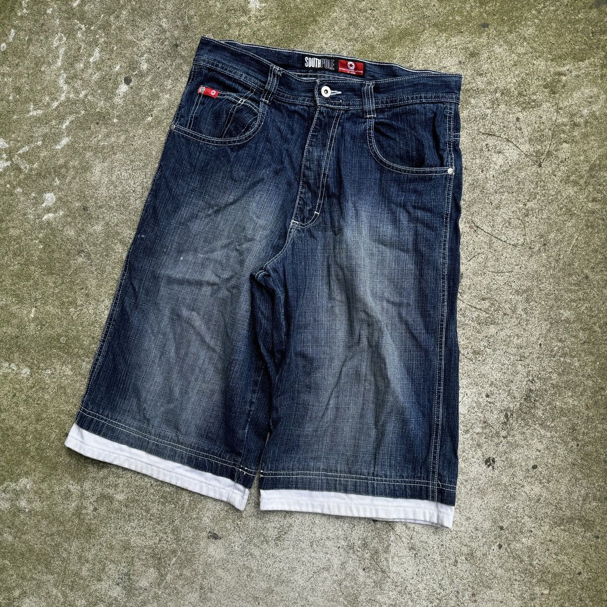 Southpole Y2K Southpole Faded Skater Jean Shorts ERD Grunge Thrashed Size US 32 / EU 48 - 3 Thumbnail