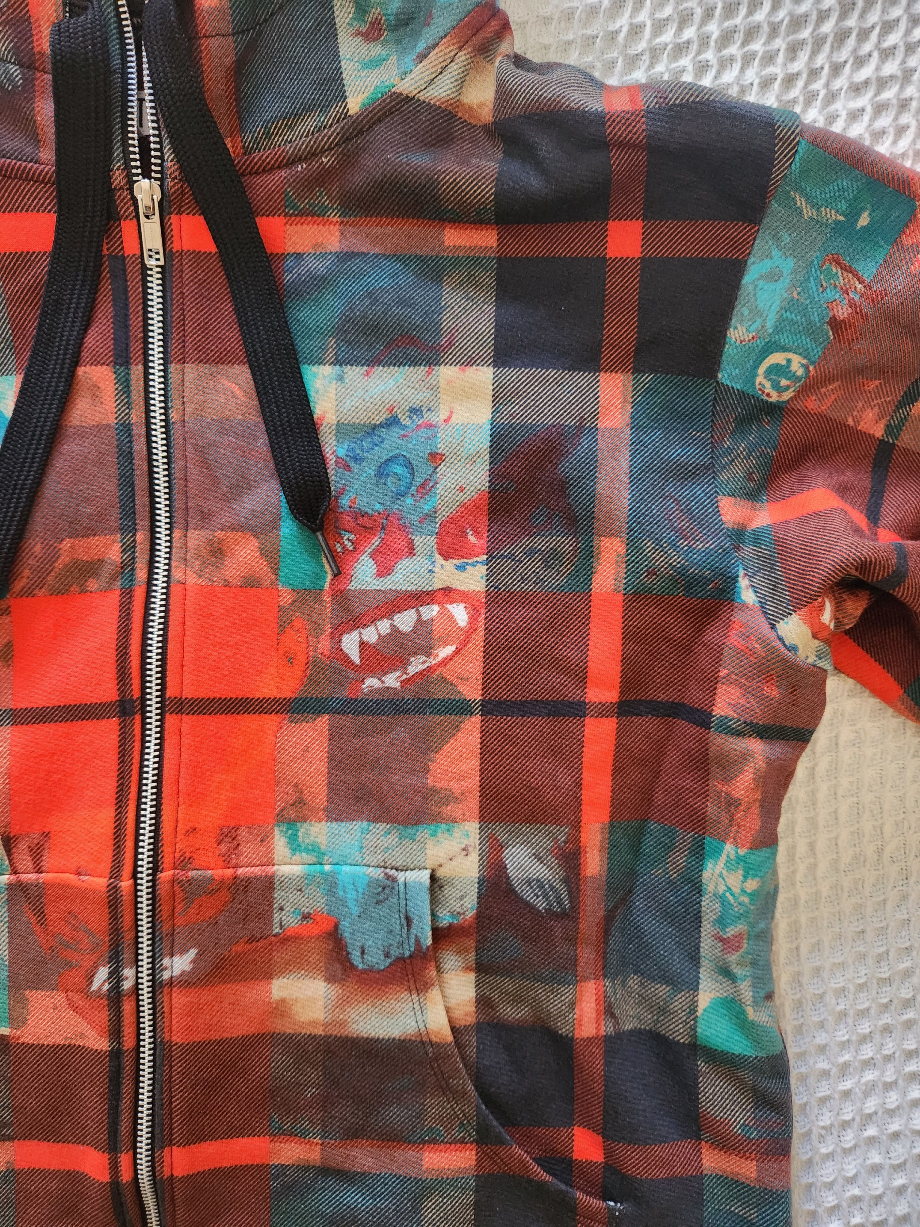 Other JCRT × Scooter LaForge Plaid/photo print zip-up hoodie Size US M / EU 48-50 / 2 - 2 Thumbnail