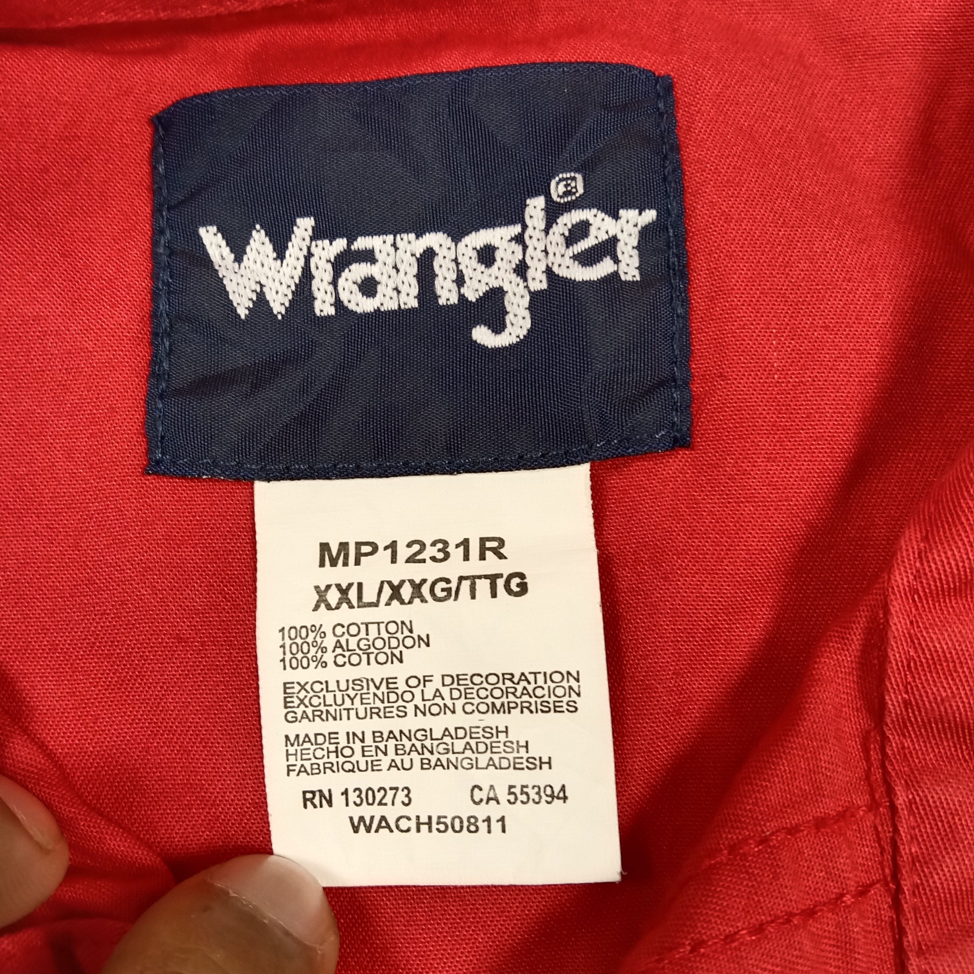 Wrangler Wrangler Spell Out Button Up Shirt C276N61 Size US XXL / EU 58 / 5 - 5 Thumbnail