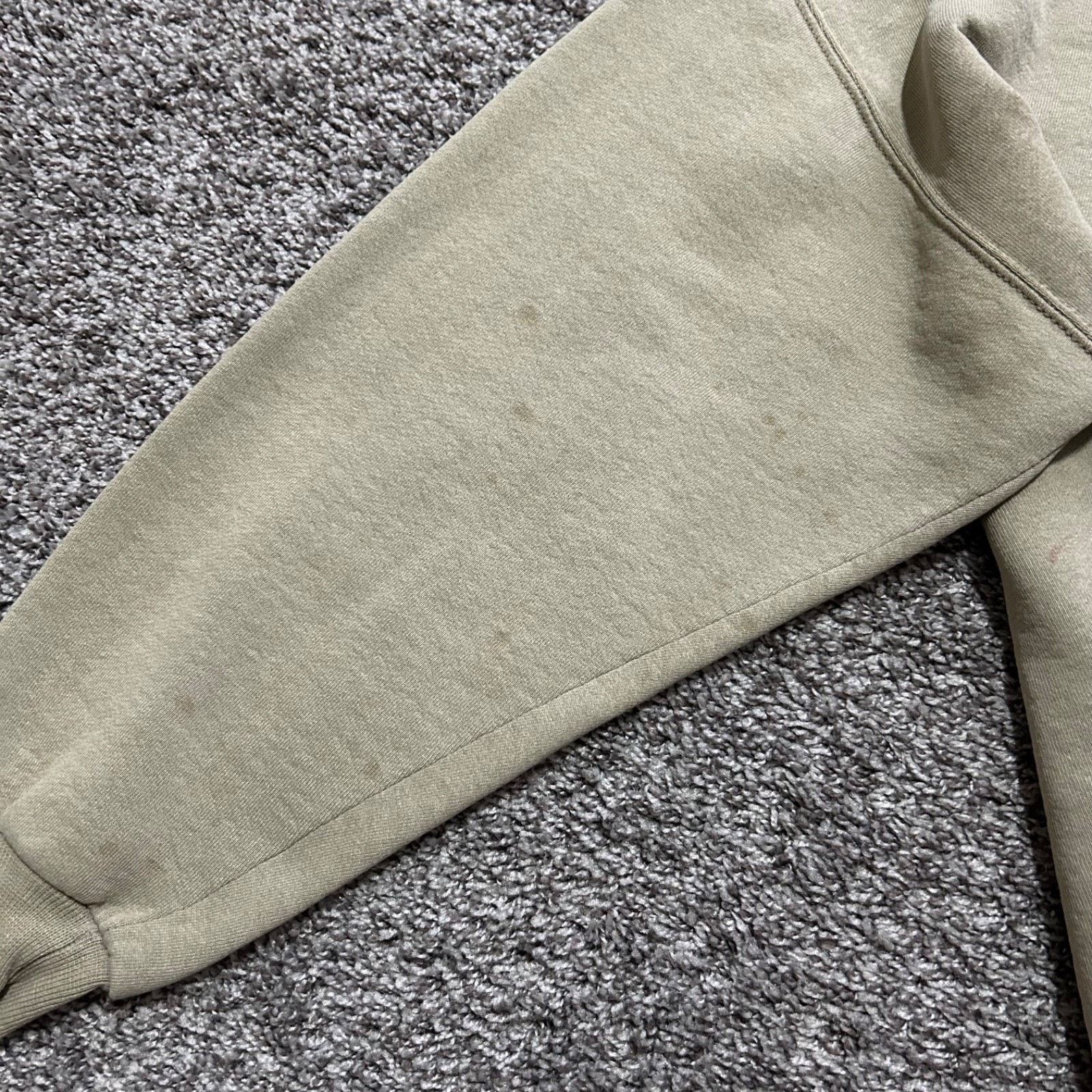 Jerzees × Vintage Vintage Thrashed Sweatshirt Blank Crewneck Pullover 90s Tan Size US L / EU 52-54 / 3 - 4 Thumbnail
