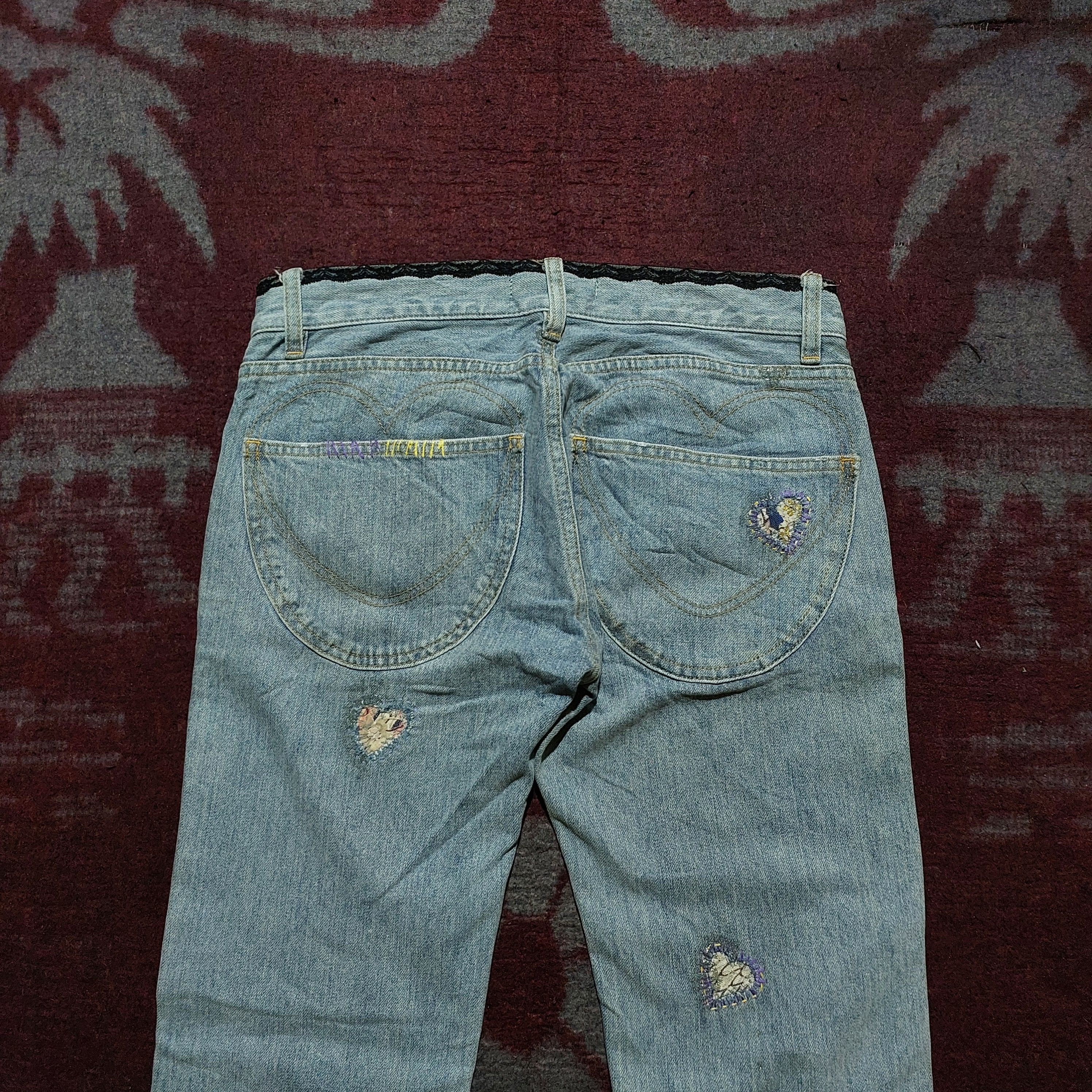 Issey Miyake vintage Tsumori Chisato heart patch blue jeans Size 30" / US 8 / IT 44 - 4 Thumbnail