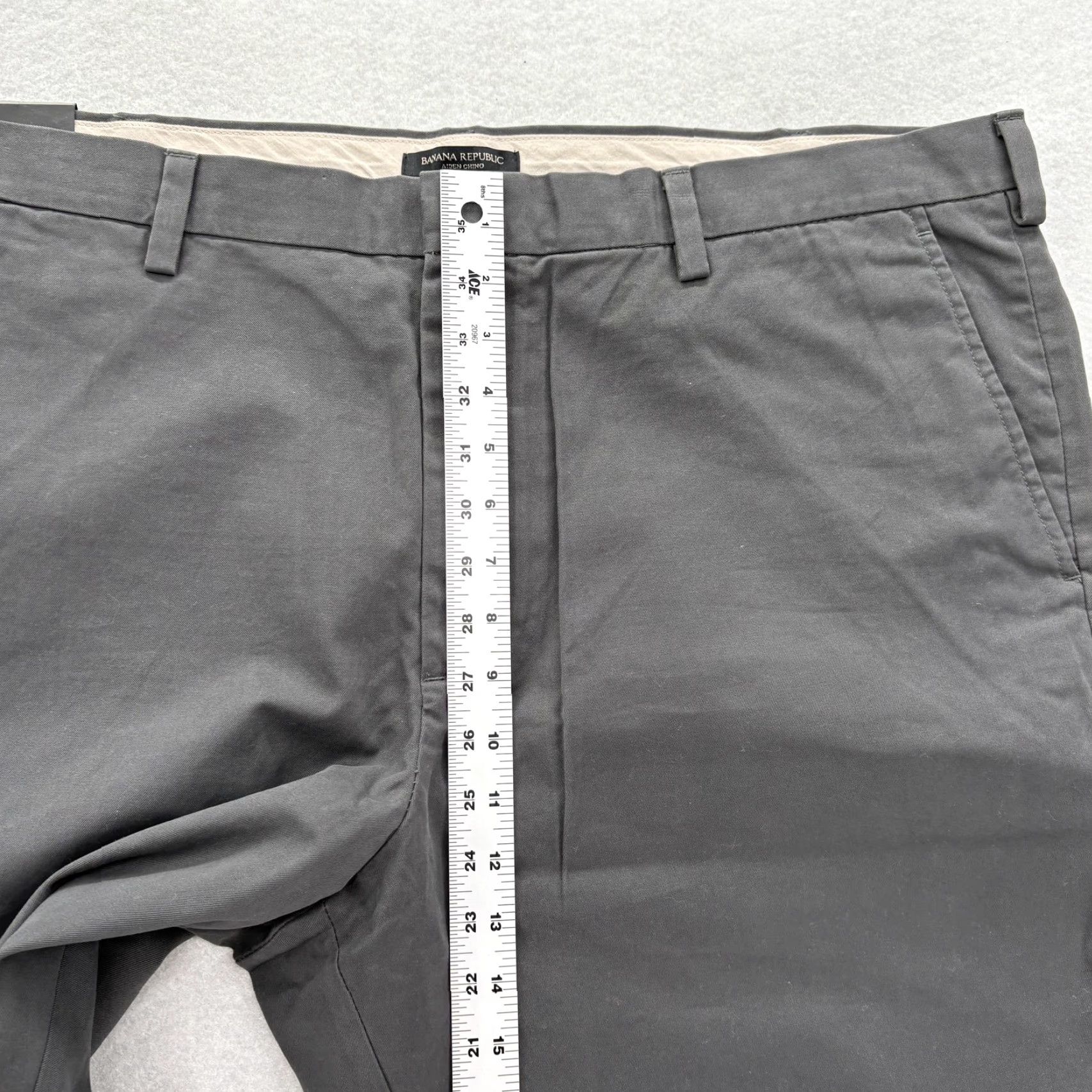 Banana Republic Banana Republic Pants Mens 42x32 Gray Aiden Chino Casual Straight Cotton Office Size US 42 / EU 58 - 7 Thumbnail