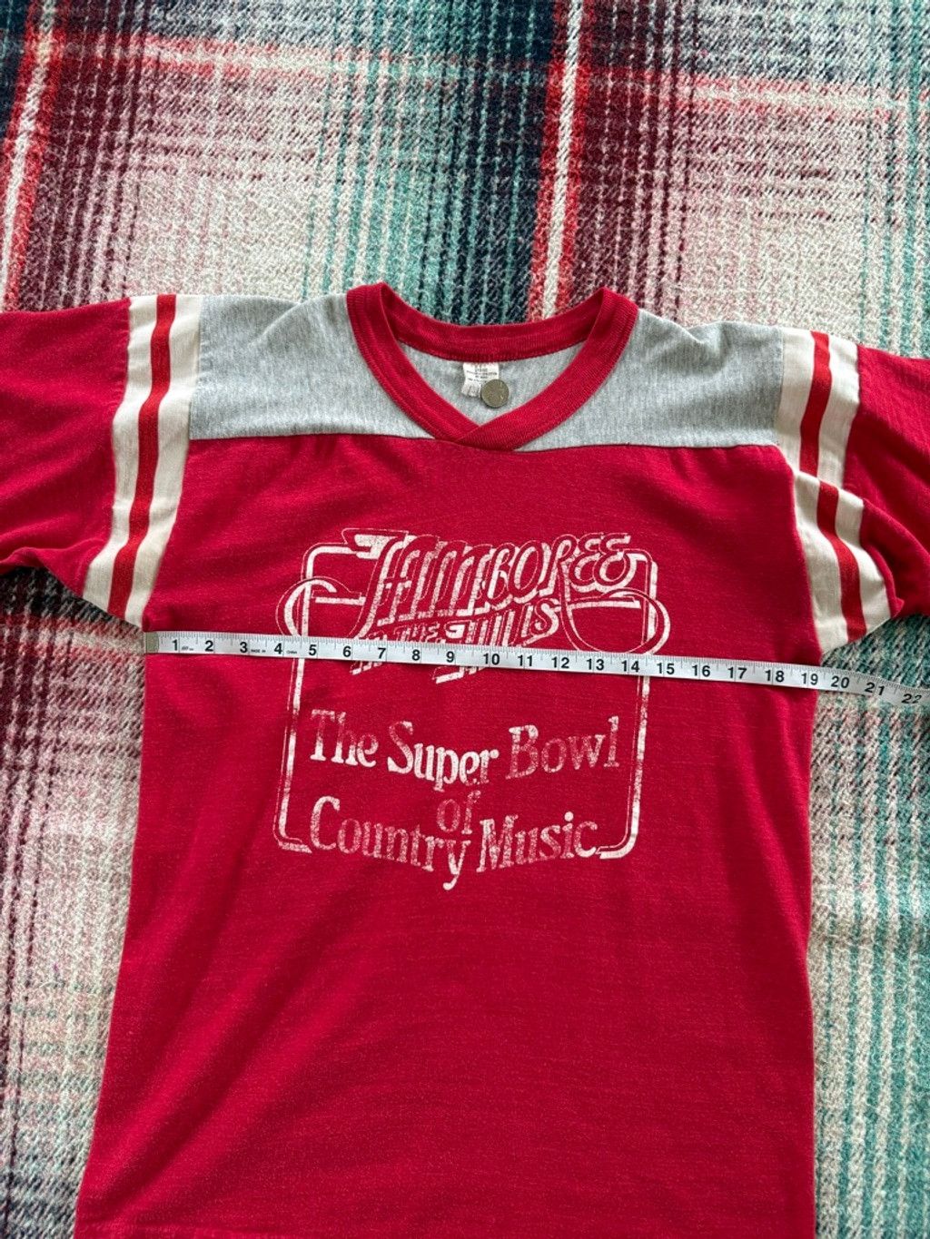 Vintage Vintage Jamboree in the Hills Country Music Red Football Tee Size US M / EU 48-50 / 2 - 6 Thumbnail