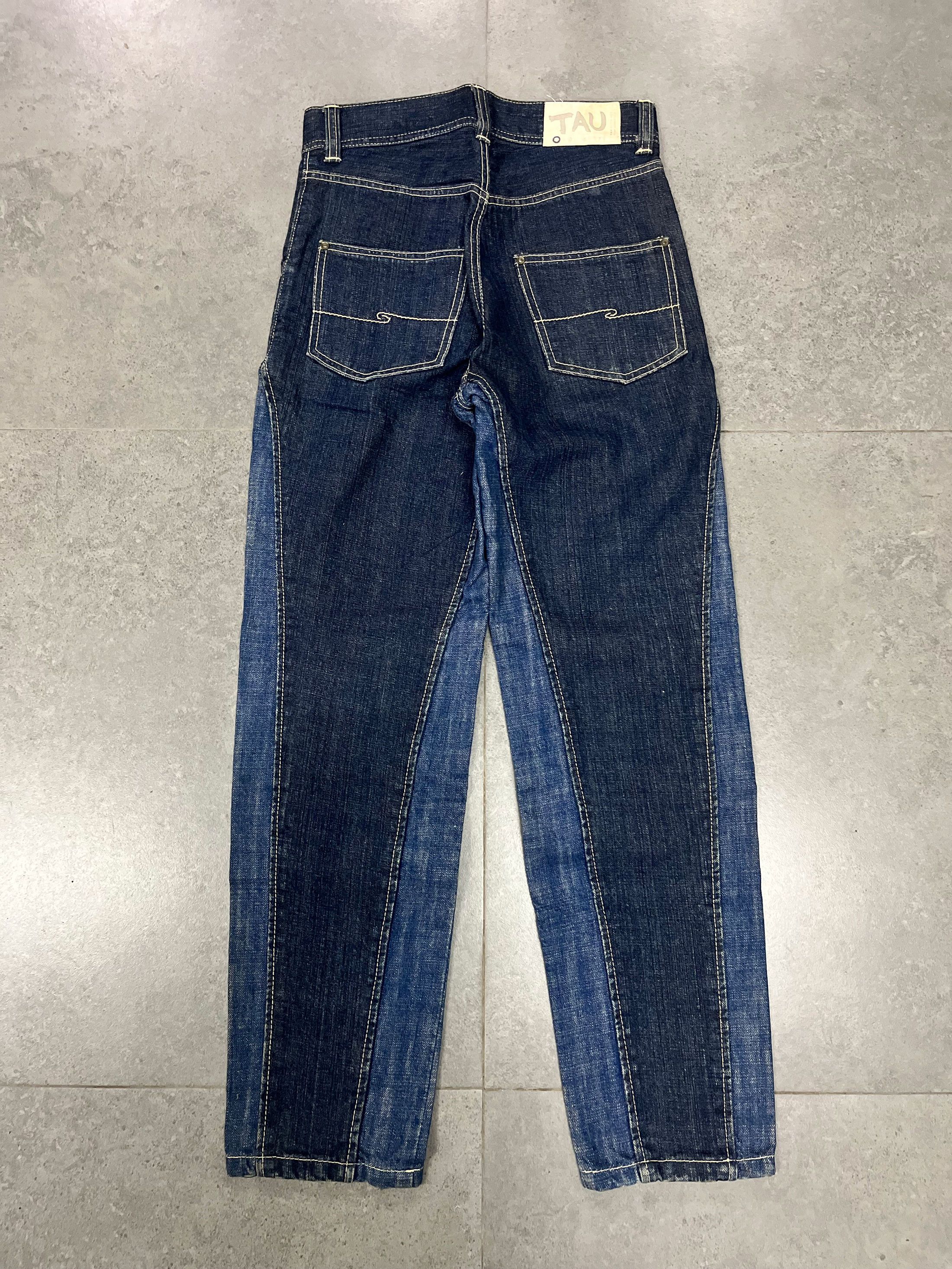 Designer × Japanese Brand Tau Made in Japan Layered Denim Crafted Button Fly Size US 29 - 4 Thumbnail