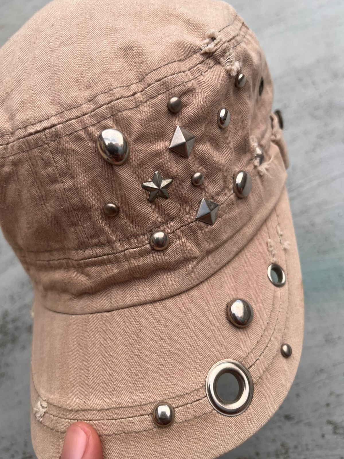14th Addiction Unbrand Distressed Studed Cadet Hat LGB Ifsix Size ONE SIZE - 2 Thumbnail