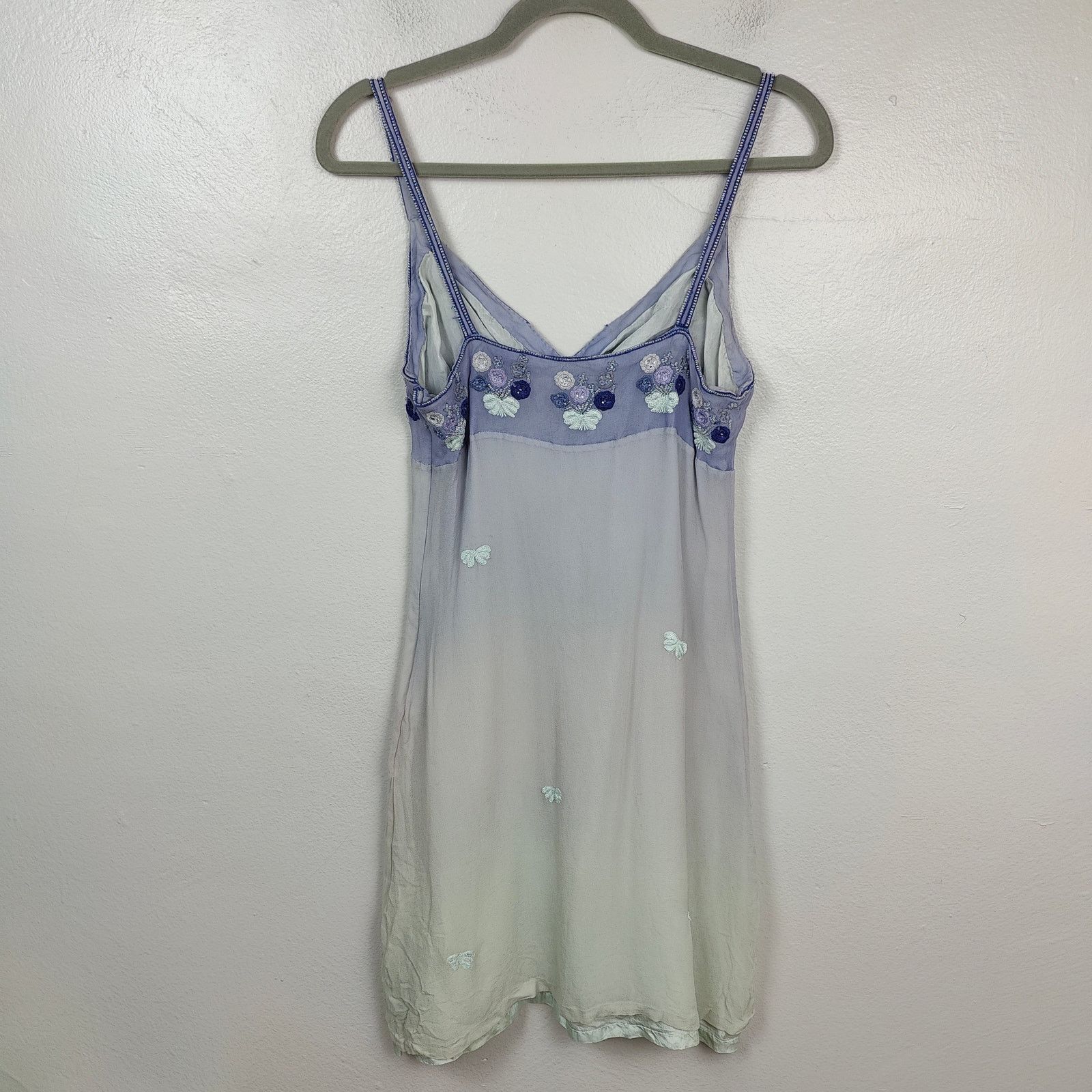 Other Vintage Y2K Anopia Collezioni Silk Ombre Dress Womens 8 Size M / US 6-8 / IT 42-44 - 12 Thumbnail
