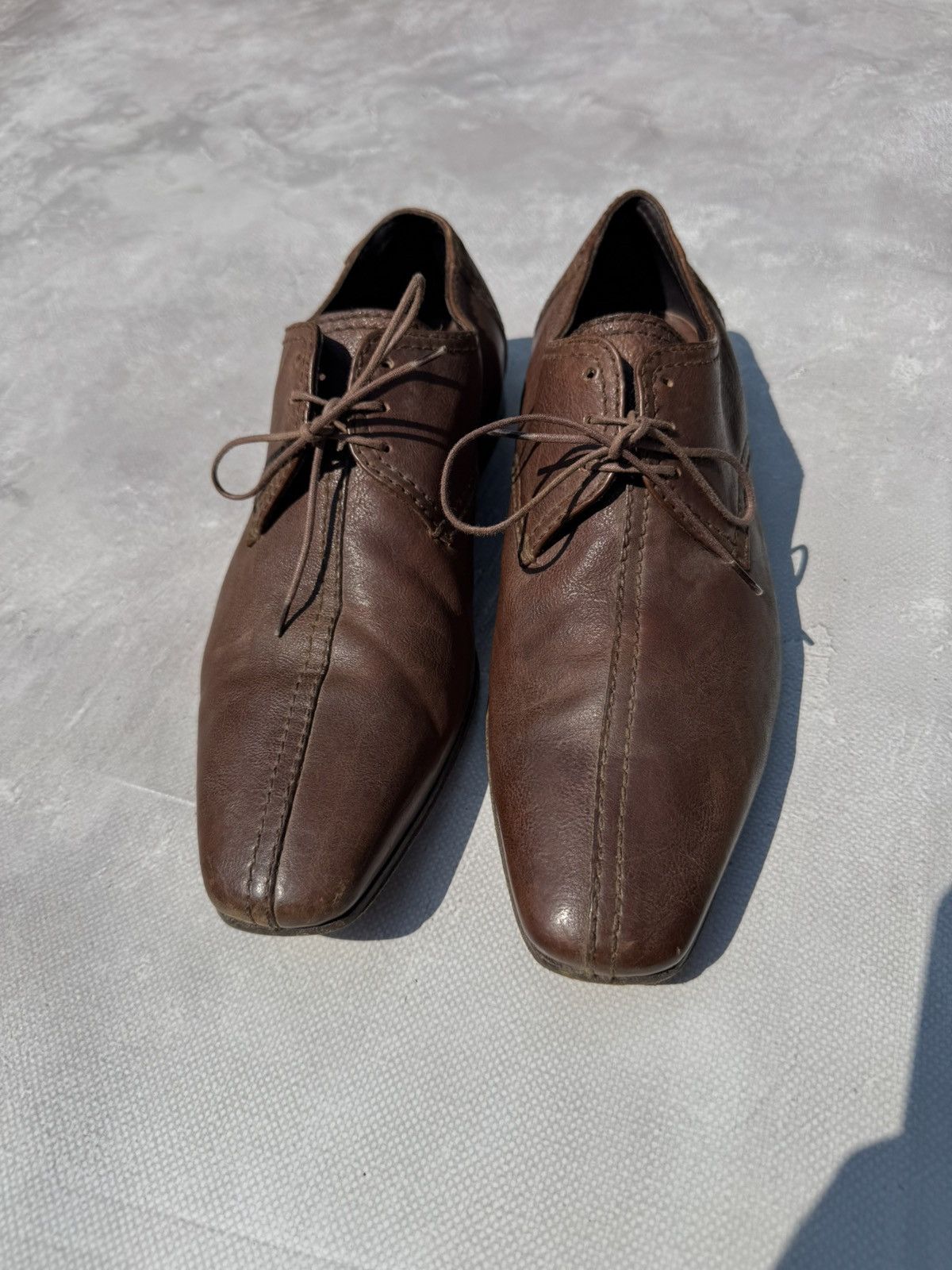 Prada Prada Derby Brown Leather Shoes Size US 7 / EU 40 - 3 Thumbnail