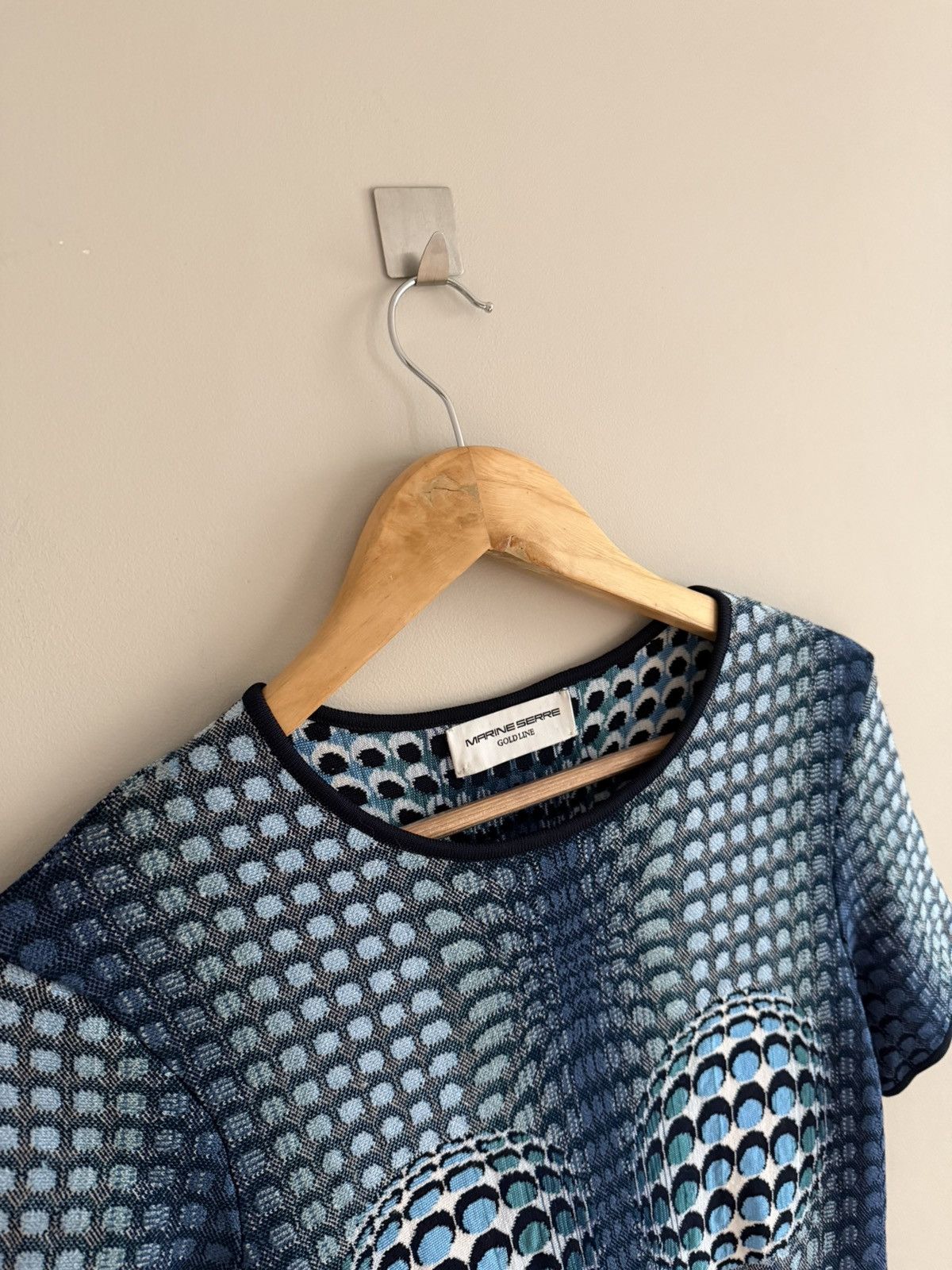 Marine Serre Marine Serre Gold Line Moon Jacquard Knit Tee Size M / US 6-8 / IT 42-44 - 2 Thumbnail