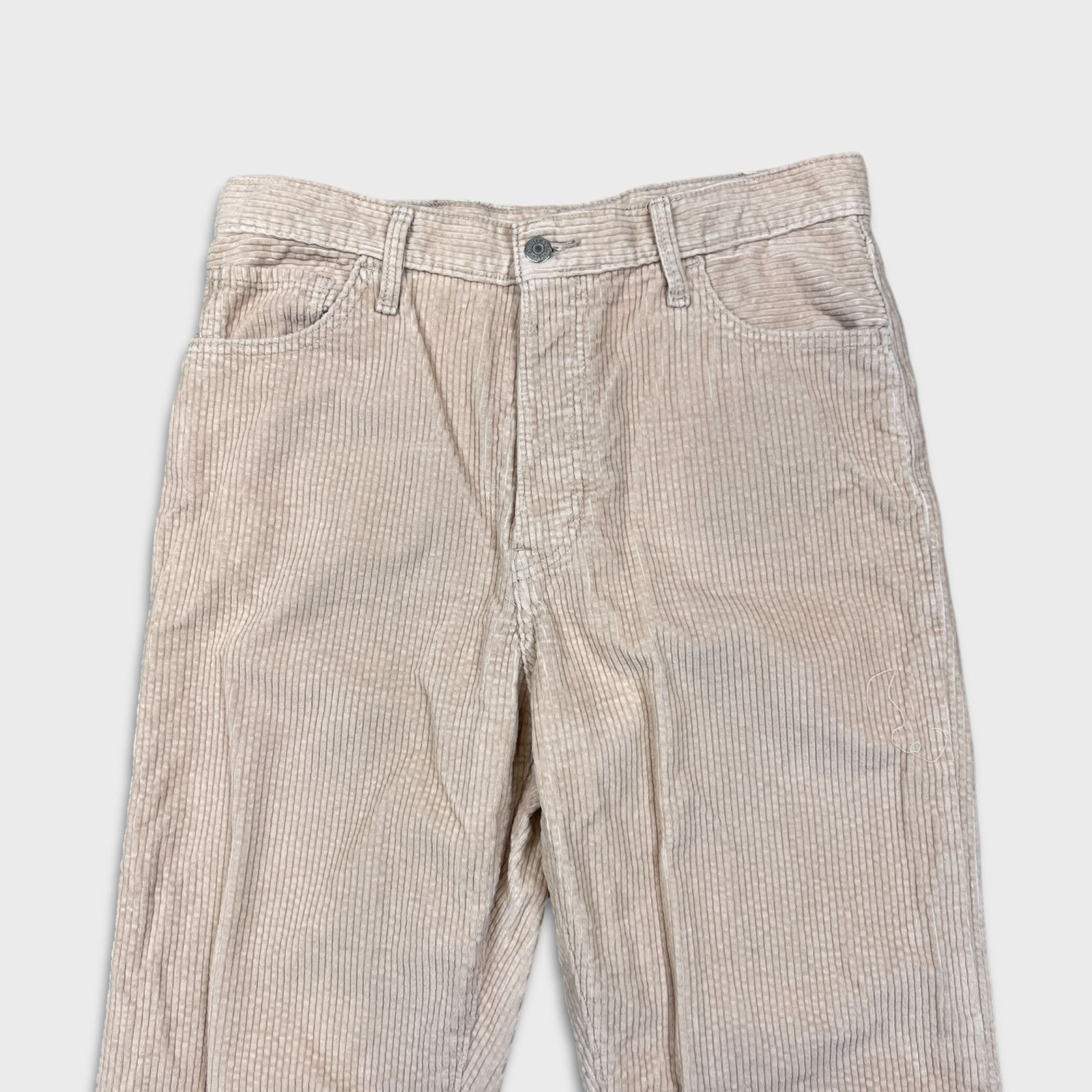 Levi's × Vintage Levi's Pants 32x26 Ribcage Straight Ankle Corduroy Casual Size US 32 / EU 48 - 2 Thumbnail