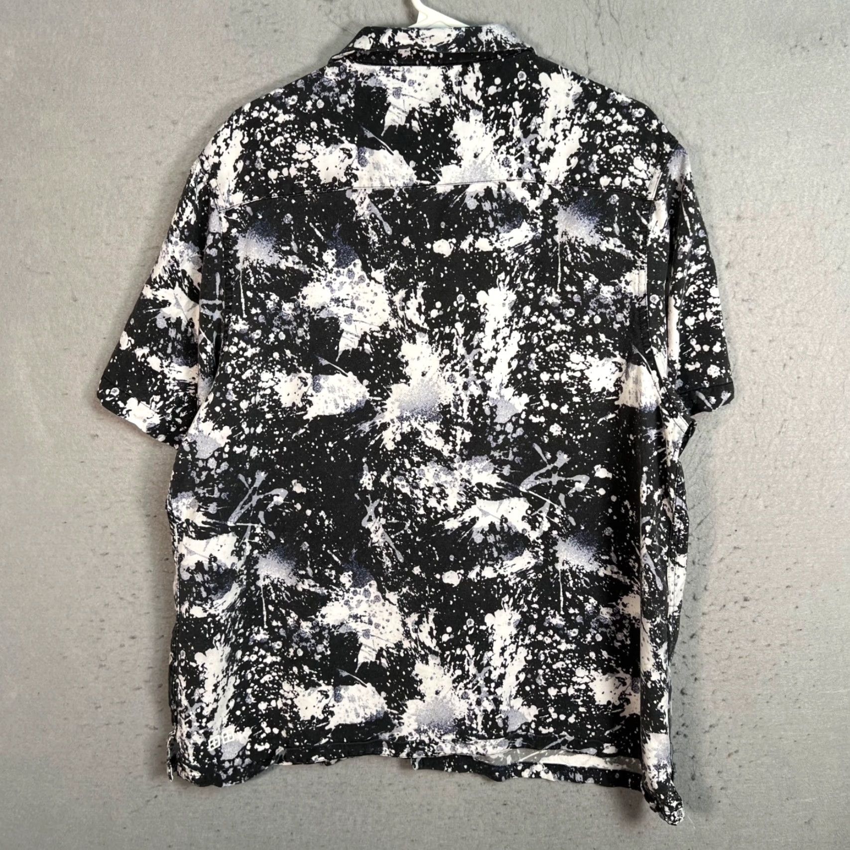 Ksubi Ksubi Mens XL Black & White Splatter Print Short-Sleeve Button-Up Shirt Size US XL / EU 56 / 4 - 2 Thumbnail