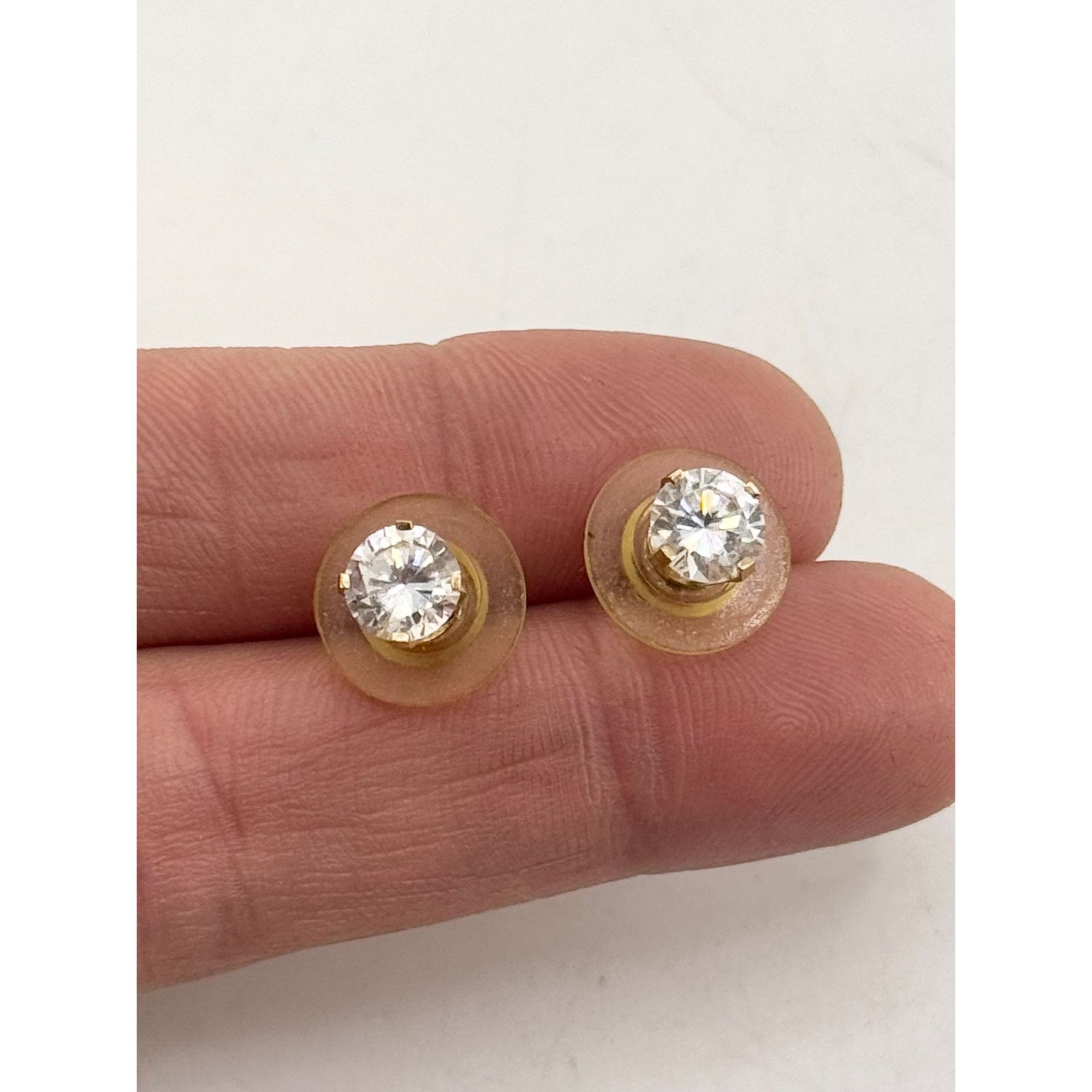 Vintage Vintage faux diamond CZ stone stud earrings Size ONE SIZE - 5 Thumbnail