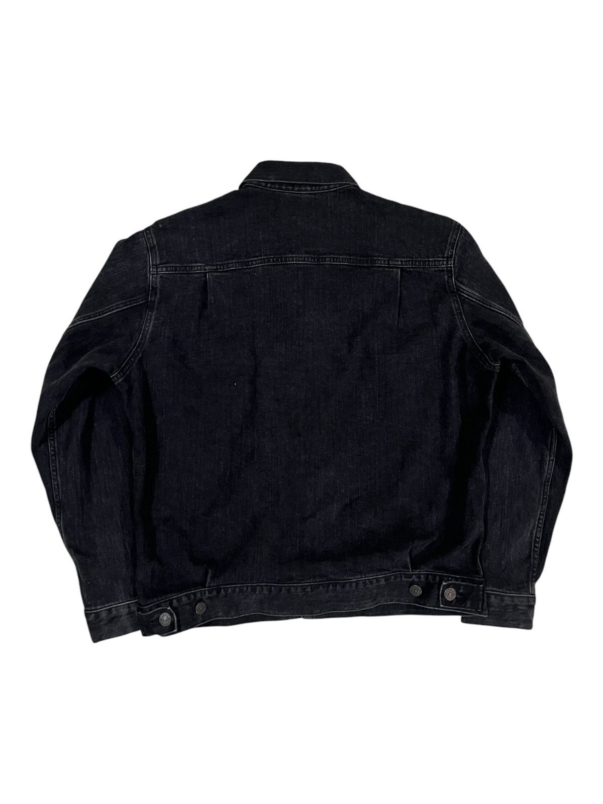 Indigo × Japanese Brand × Uniqlo LVC Style Type II Super Black Pleated Denim Jacket Uniqlo Size US M / EU 48-50 / 2 - 6 Thumbnail