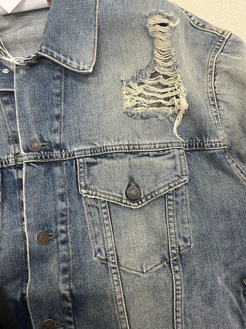 Acne Studios Acne Studios Washed denim jacket stained with rotten mud Size US S / EU 44-46 / 1 - 4 Thumbnail