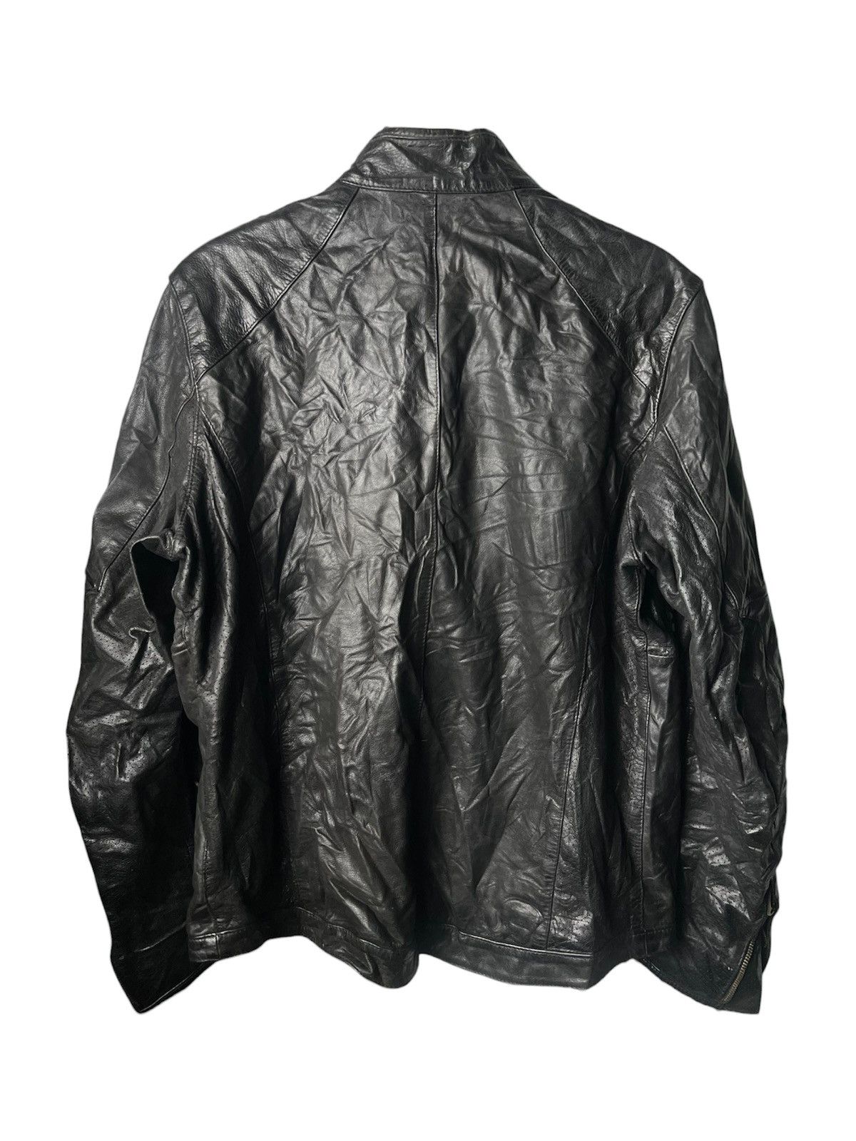 Belstaff Belstaff Leather Biker Zip Jacket Size US XL / EU 56 / 4 - 2 Thumbnail