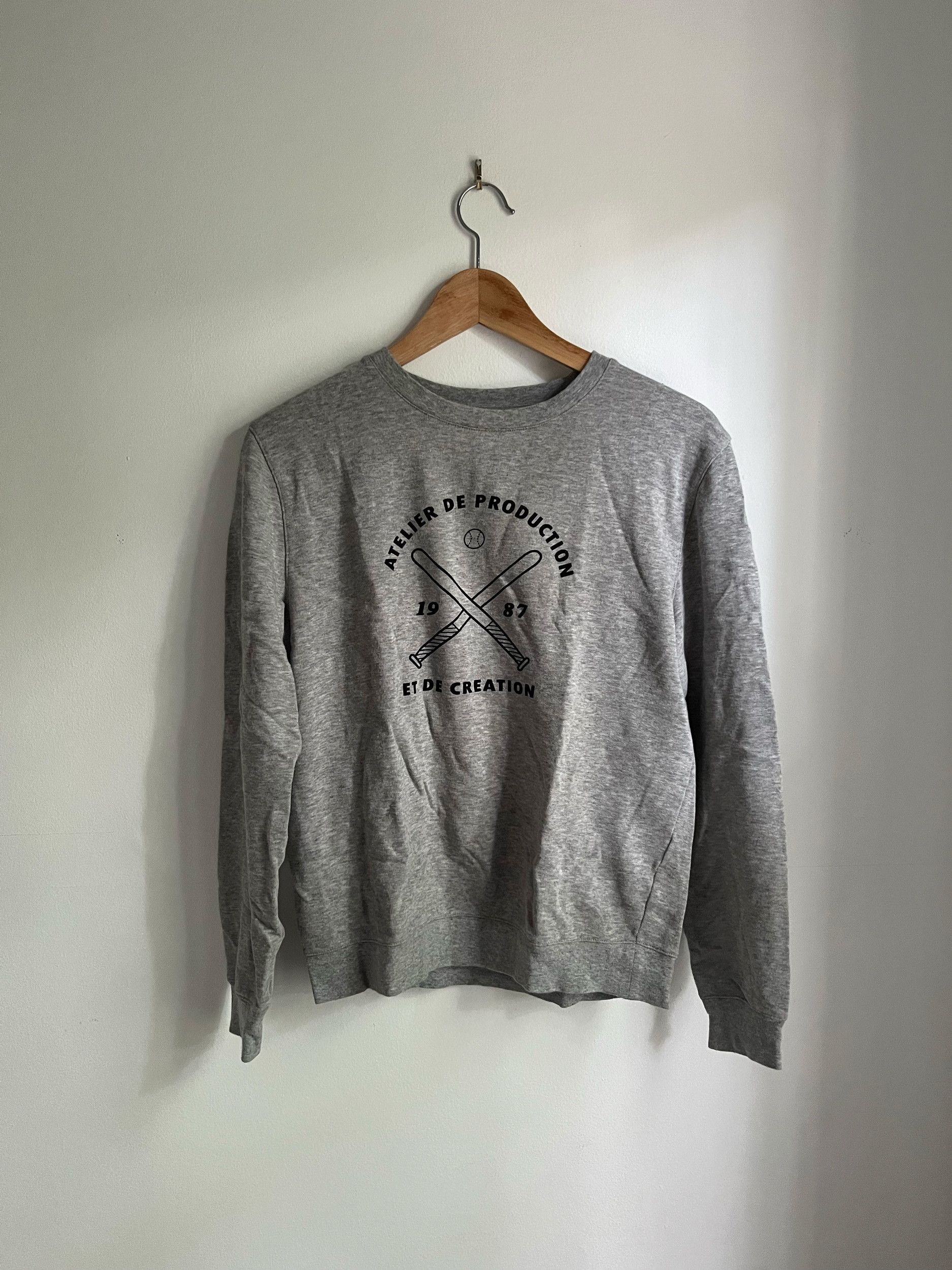 A.P.C. APC Grey Baseball Sweatshirt Size US XS / EU 42 / 0 - 1 Thumbnail