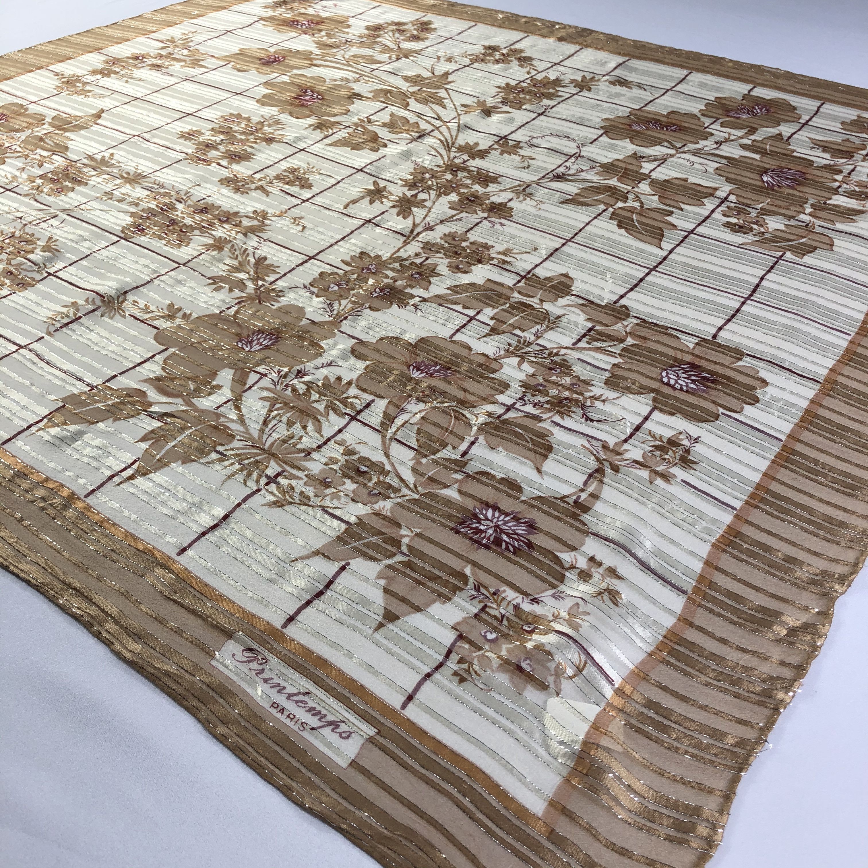 Vintage Vintage Printemps Paris Silk Scarf Size ONE SIZE - 3 Thumbnail