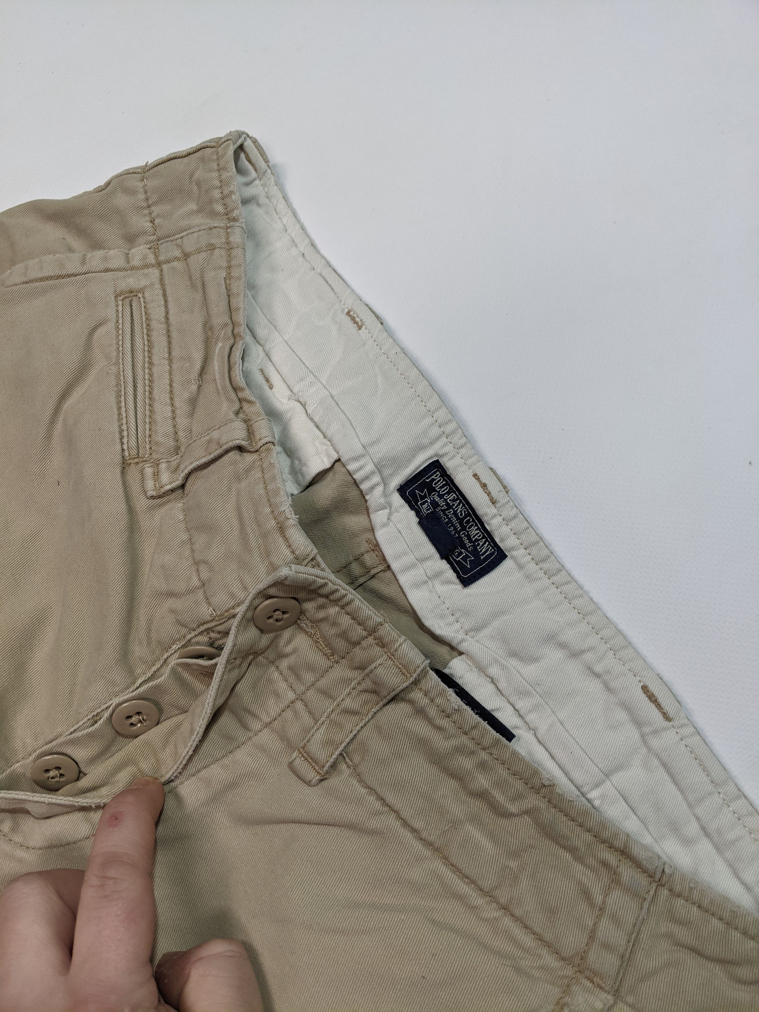 Polo Ralph Lauren × Vintage Polo Ralph Lauren Jeans Vintage Men`s Beige Chino Pants Size US 31 - 5 Thumbnail