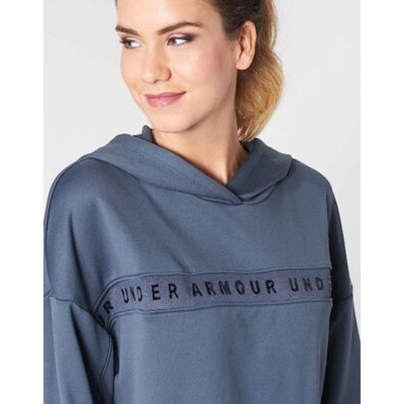 Under Armour Under Armour Logo Stripe Terry Hoodie Sweatshirt Blue Small Size S / US 4 / IT 40 - 6 Thumbnail
