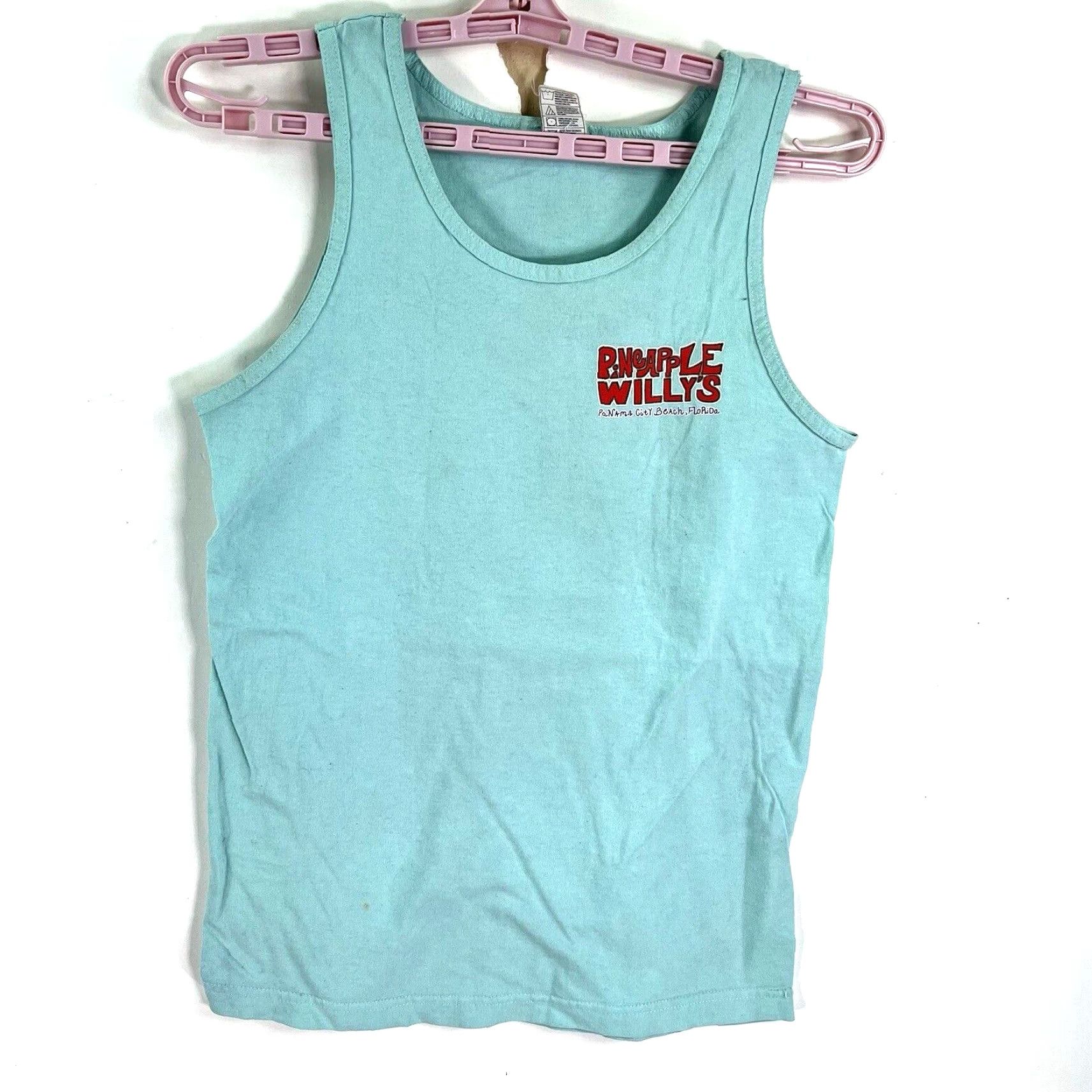 Vintage PINEAPPLE WILLIES Panama City Beach Tank Top Adult S Teal Graphic Print Double-Sided Beach Logo Mens Size S Teal Size US S / EU 44-46 / 1 - 2 Thumbnail