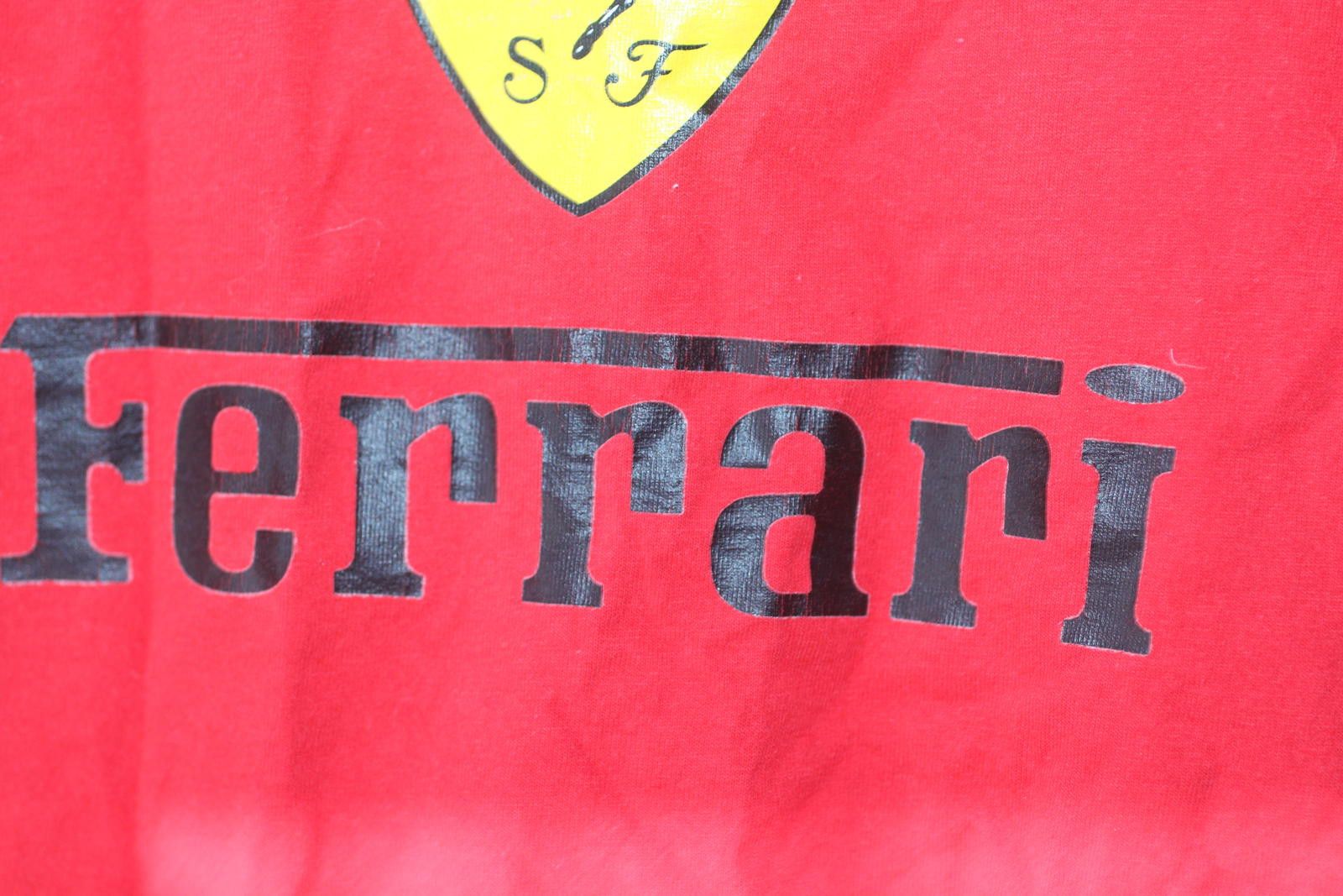 Tommy Hilfiger Ferrari Red Graphic T Shirt XL Fruit Of The Loom Racing Logo Size US XL / EU 56 / 4 - 5 Thumbnail