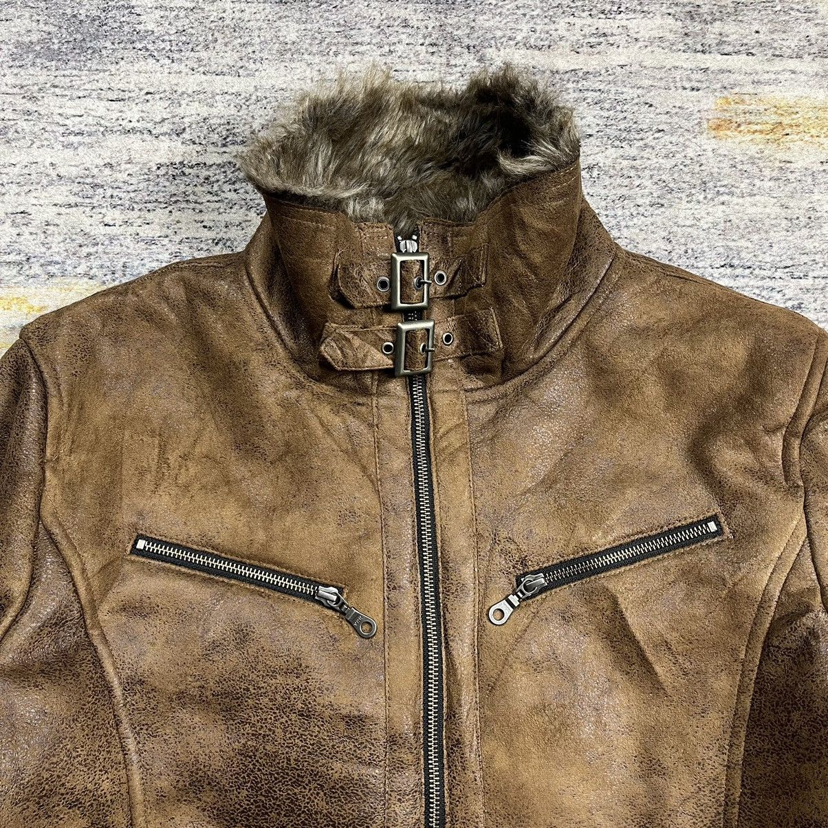 Le Grande Bleu (L.G.B.) Japanese brand Mossimo suede fur rider jacket vkei style Size US XL / EU 56 / 4 - 6 Thumbnail