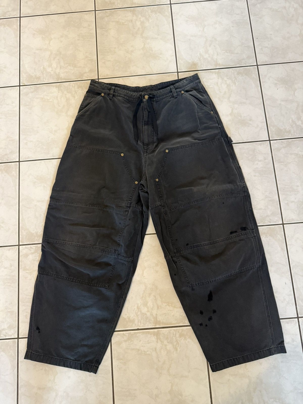 Balenciaga Balenciaga Double Knee Carpenter Pants Black | Grailed