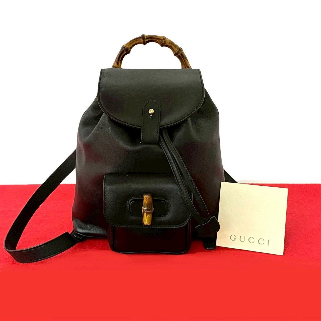 Gucci Gucci Backpack Black Leather Size ONE SIZE - 1 Thumbnail