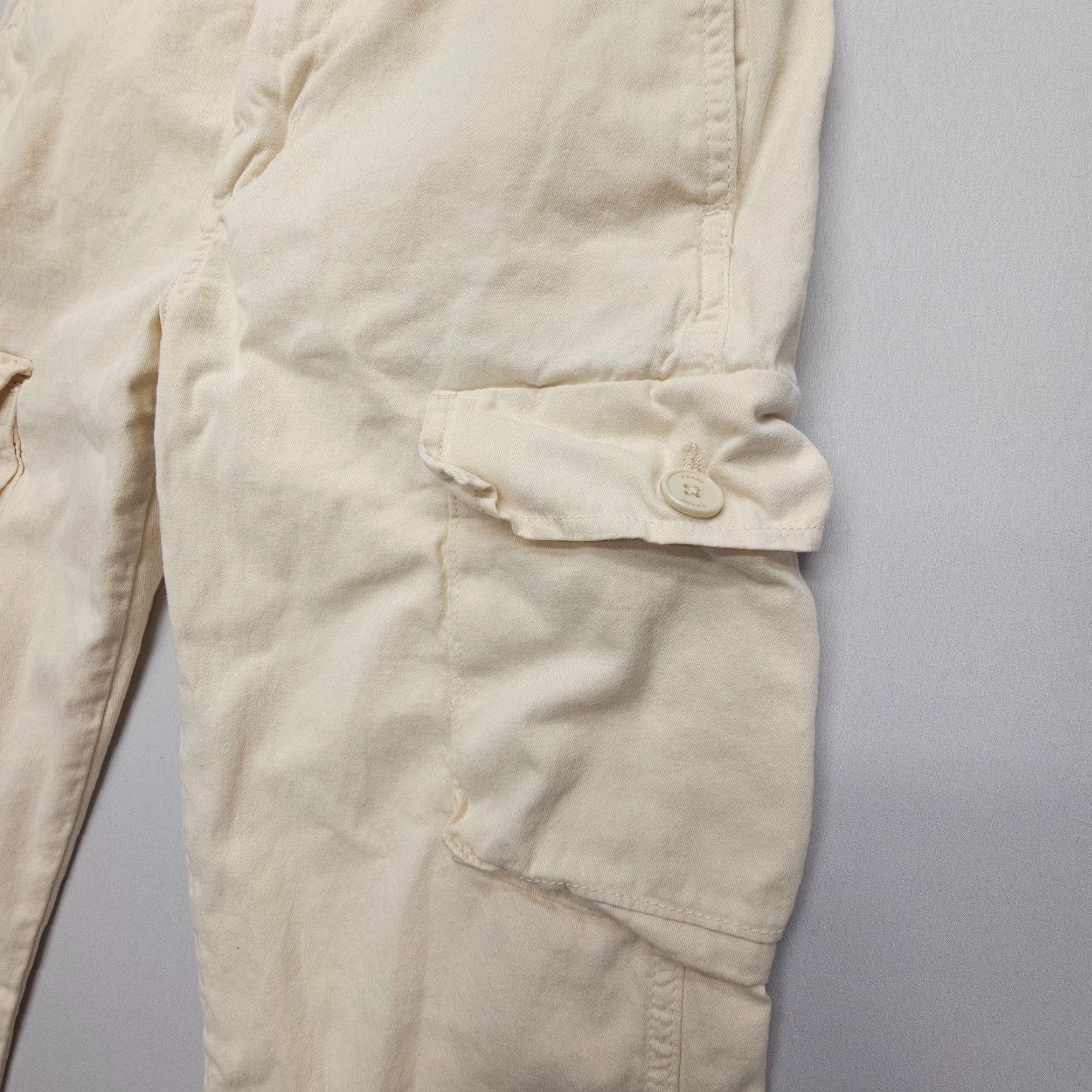 Frame FRAME Pants Womens 25 Inseam 24 Ivory Cargo Relaxed Mid Rise Travel Army Size 42" / US 20 - 3 Thumbnail
