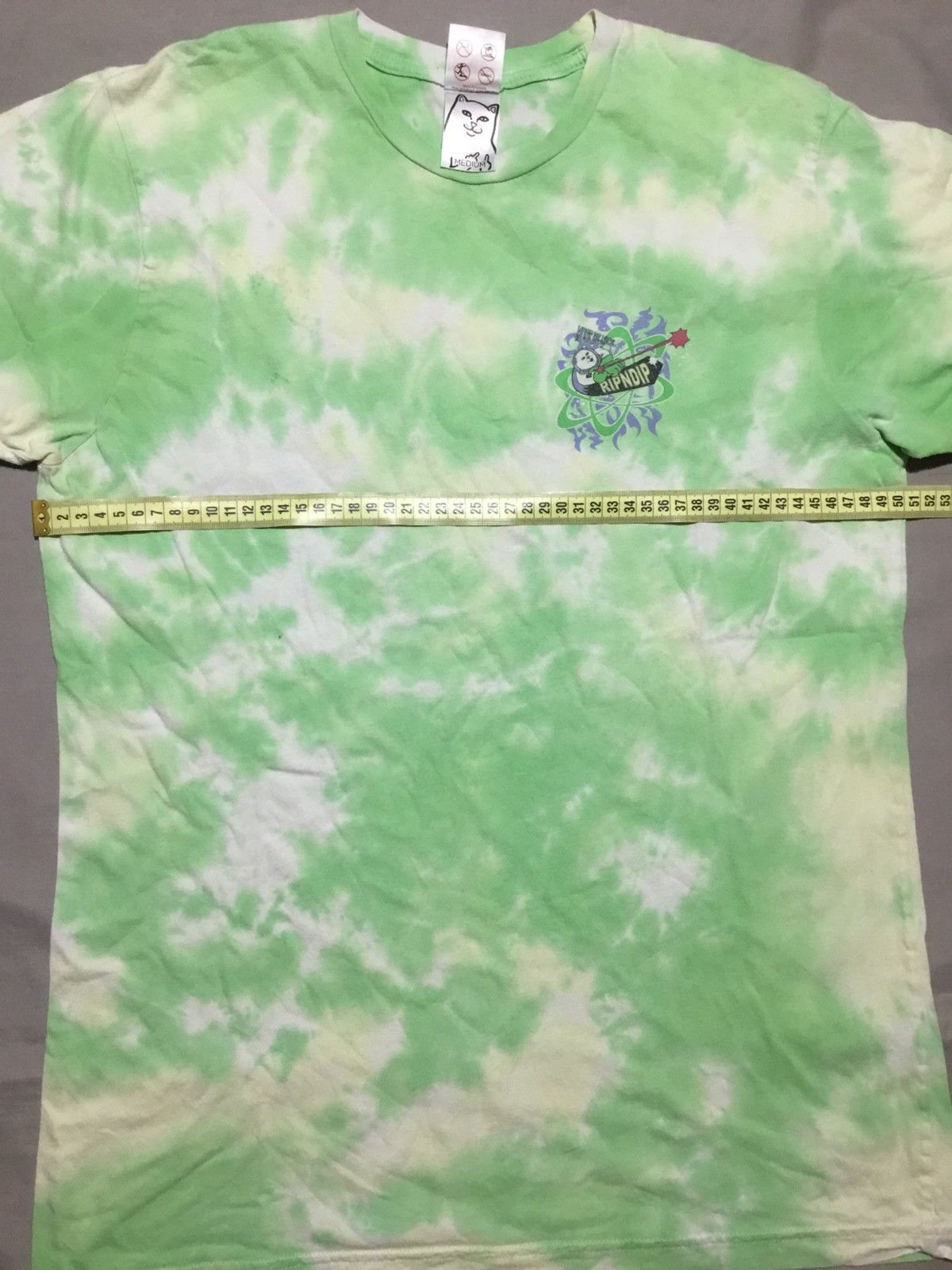 RIPNDIP RipNDip Green Tie Dye Crew Neck T Shirt Lord Nermal Size M Size US M / EU 48-50 / 2 - 5 Thumbnail