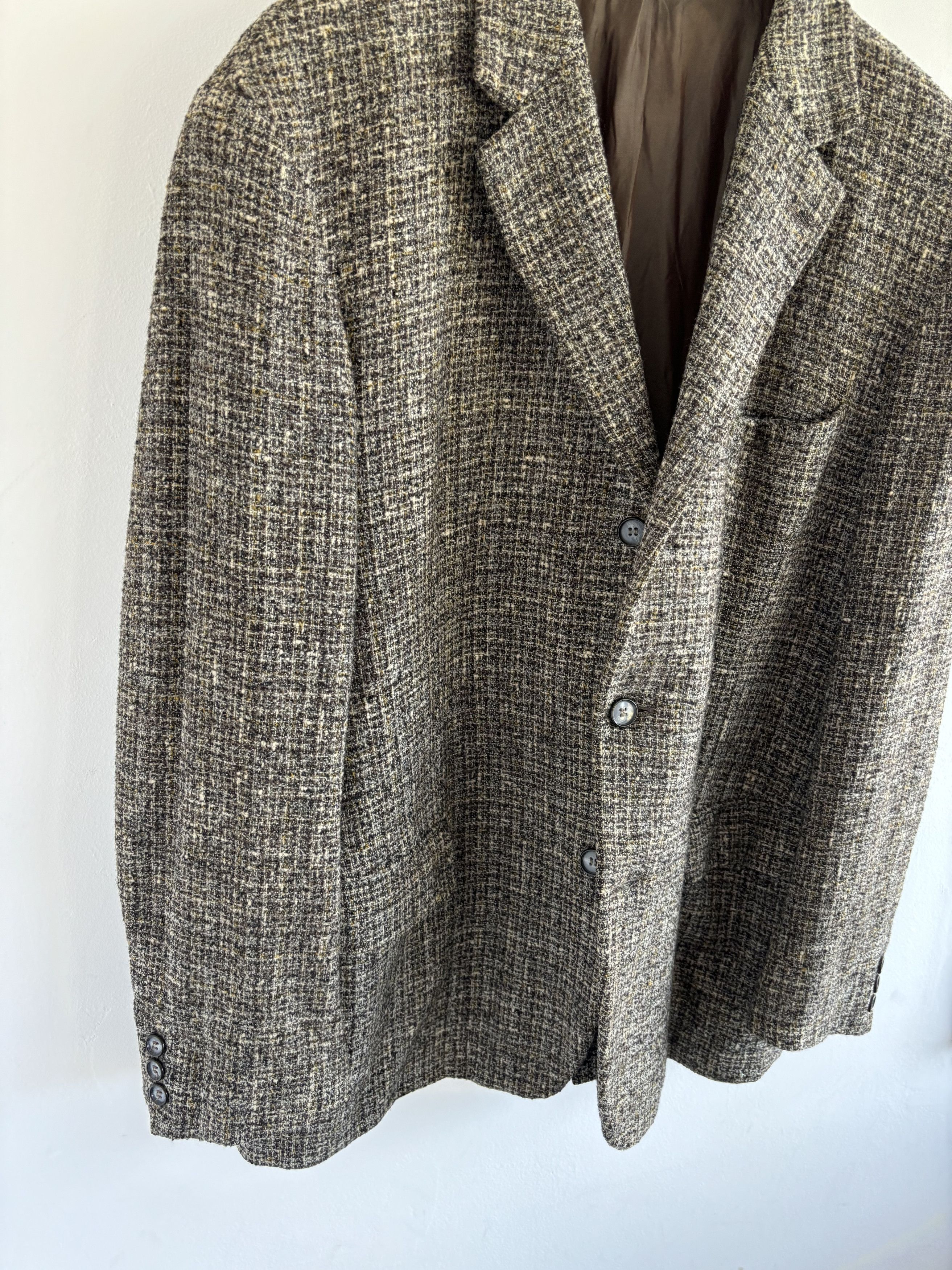 Vintage Vintage Tweed Grey Blazer Size 44R - 5 Thumbnail