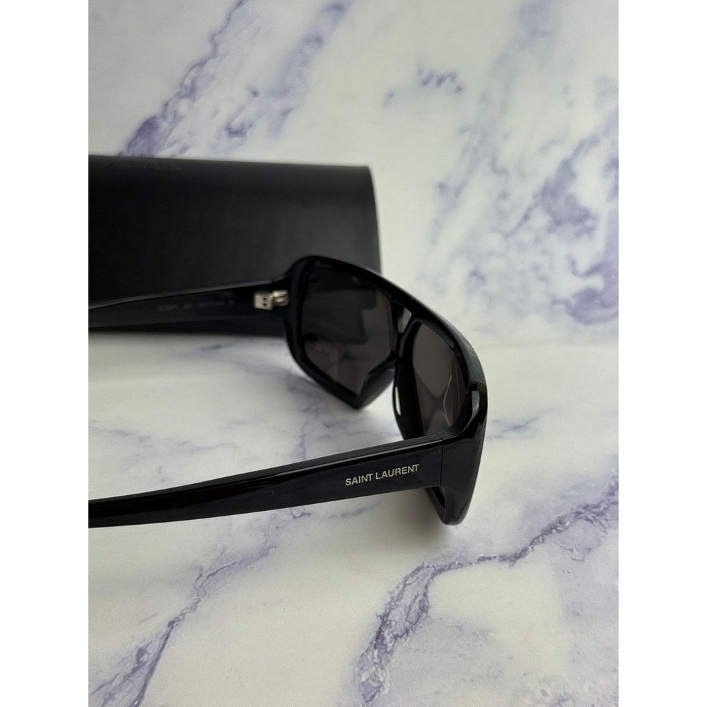 Saint Laurent Paris NEW Saint Laurent SL569Y Black Aviator Pilot Sunglasses Size ONE SIZE - 6 Thumbnail