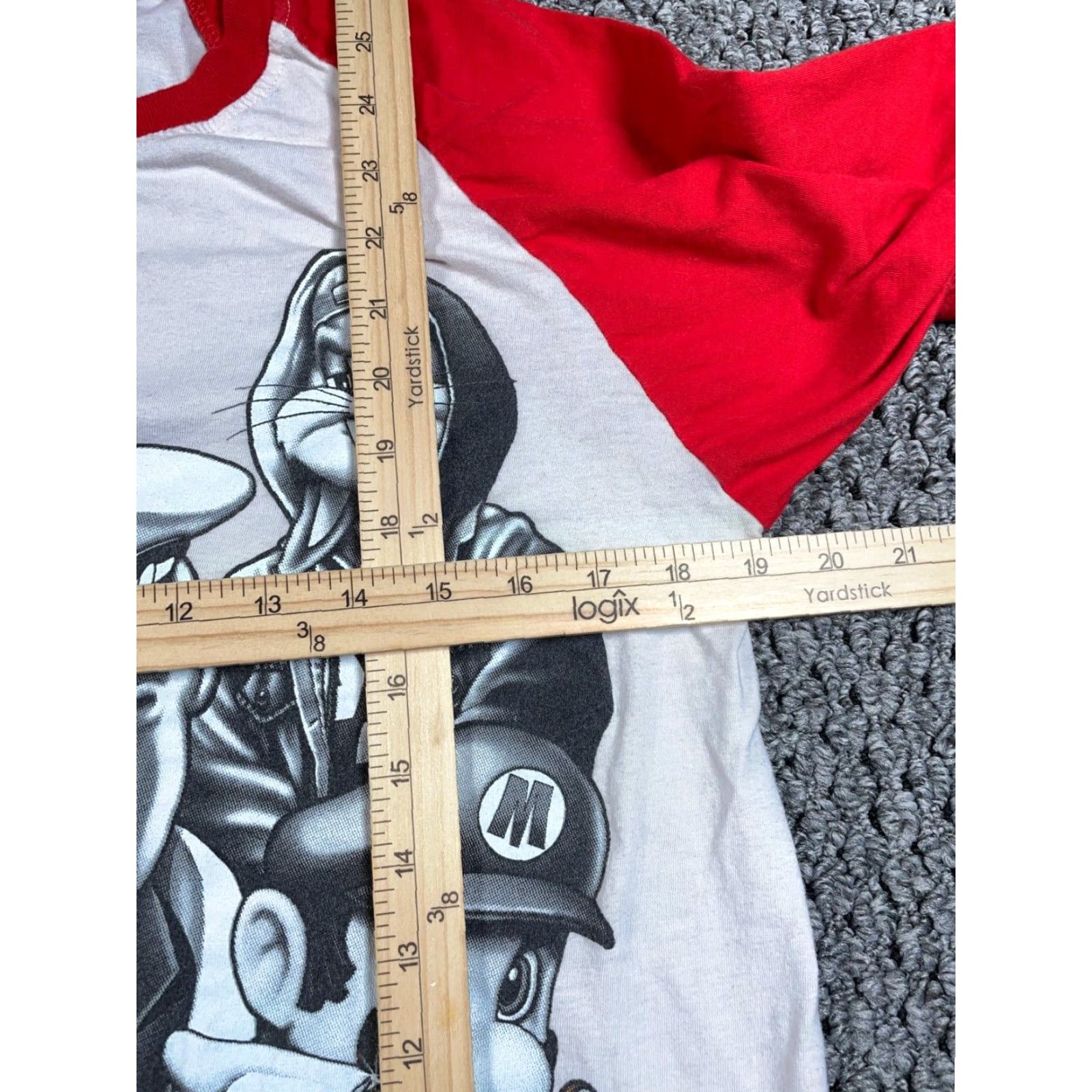 Vintage VINTAGE Flying Horse T-Shirt Baseball Style Adult Medium Gray Red I Am Legend Cartoon Sports Shirt Mens Regular 3/4 Sleeve Crew Neck Size US M / EU 48-50 / 2 - 5 Thumbnail