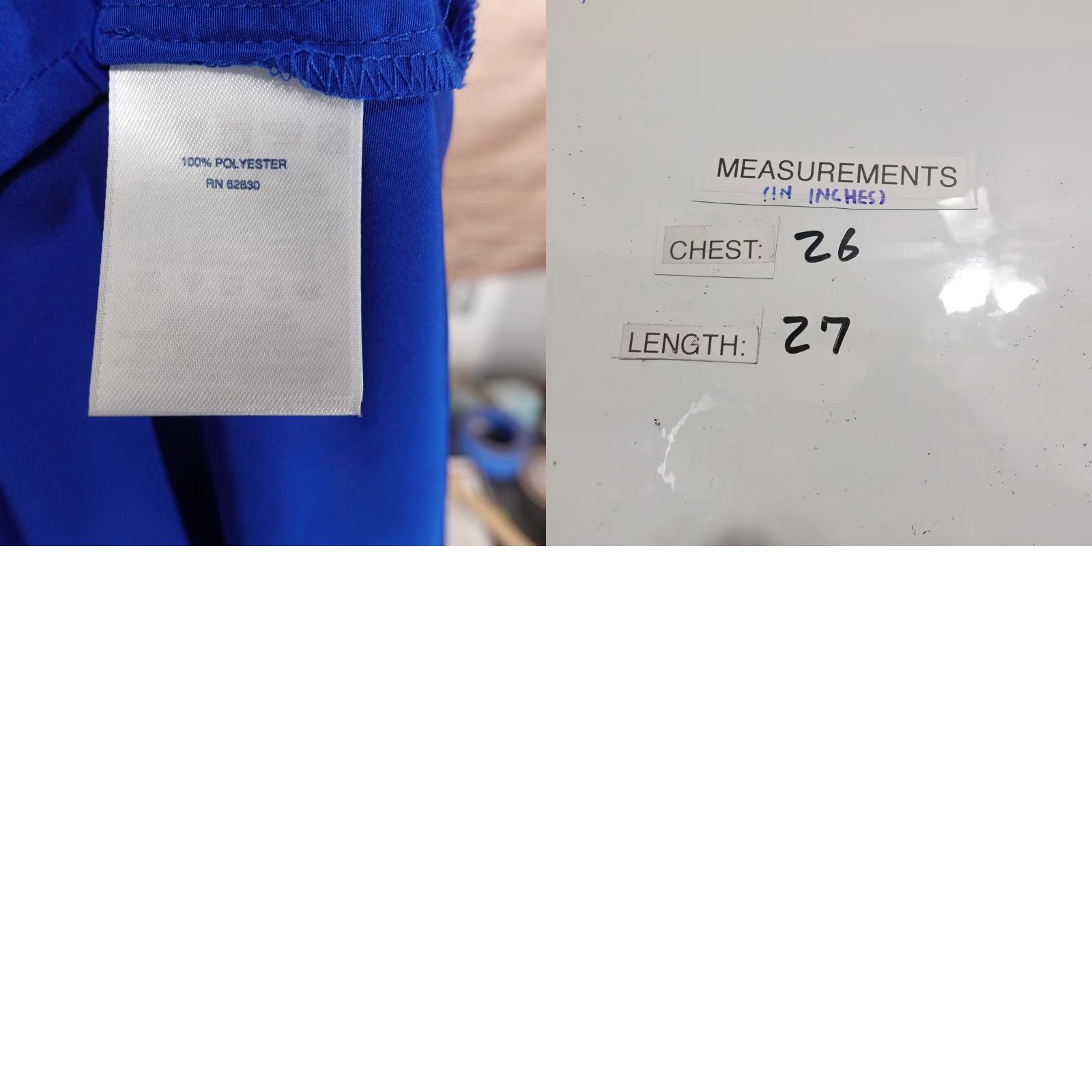 Lands' End Lands' End Blouse Womens 18W Blue Short Sleeve Pleated Zip Back Crew Neck Top Shirt Plus Size 18W Womens Size XXL / US 16-18 / IT 52-54 - 8 Thumbnail