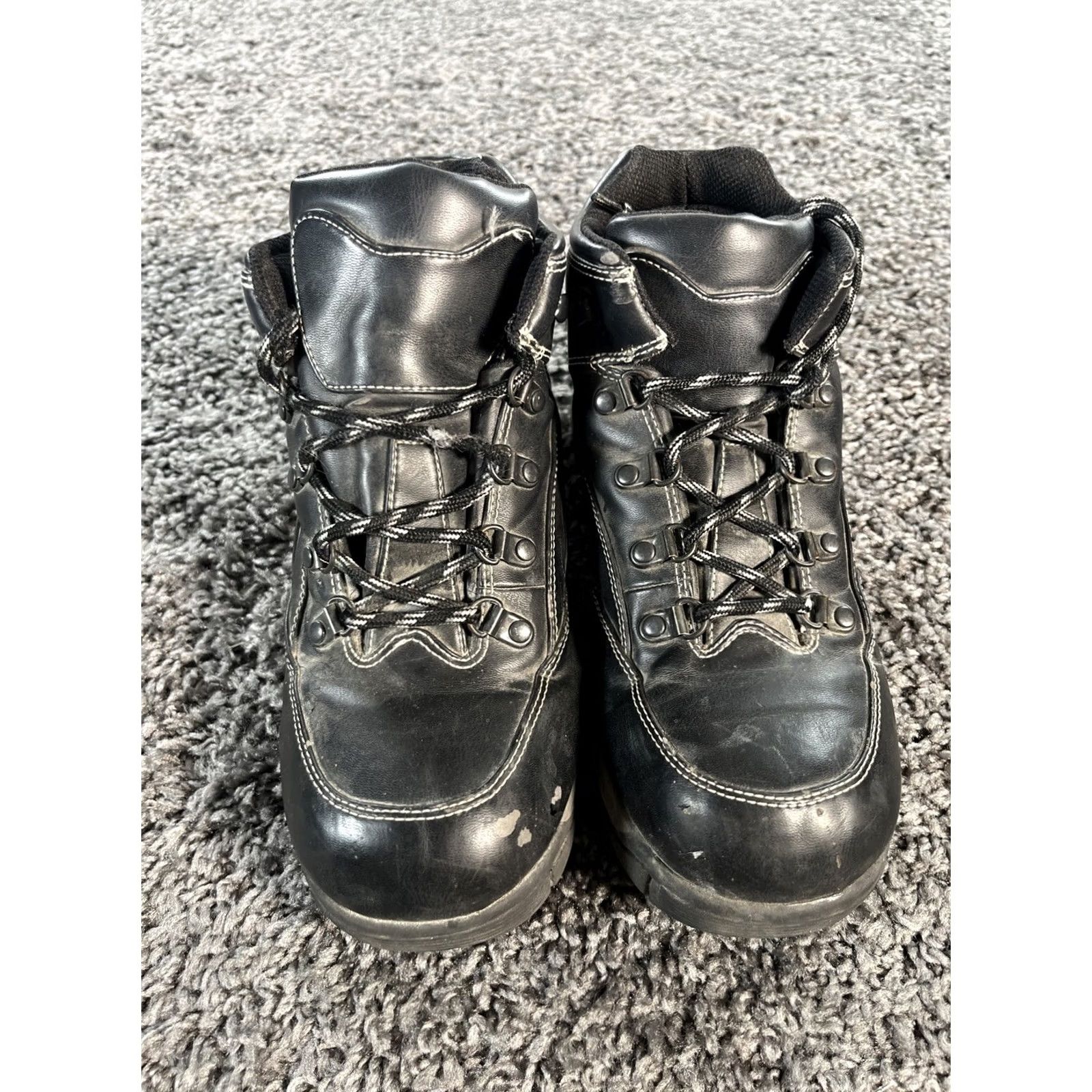 Route 66 VINTAGE Route 66 Boots Womens Platform Block Heel Leather Black 9 Y2K Casual Size US 9 / IT 39 - 2 Thumbnail