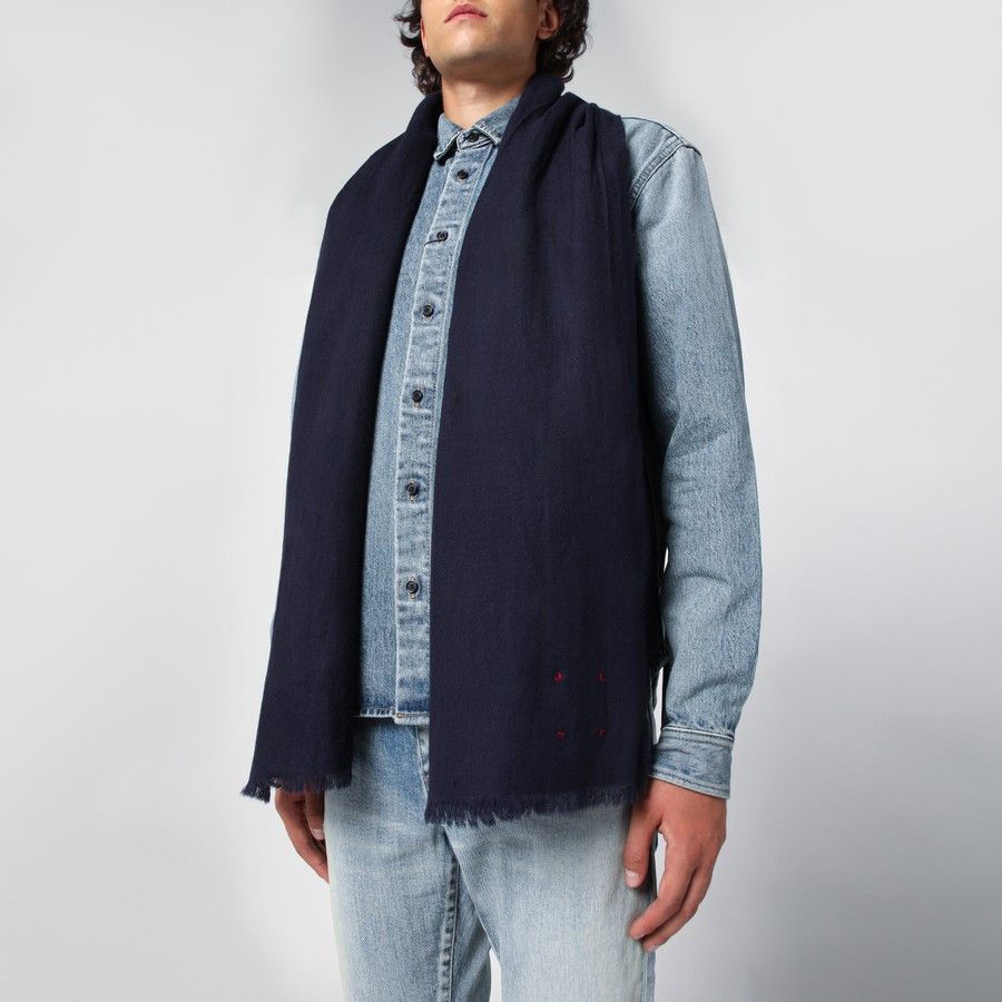 destin o1d2blof0125 Size: OS / Wool Scarf in Navy Blue Size ONE SIZE - 2 Thumbnail
