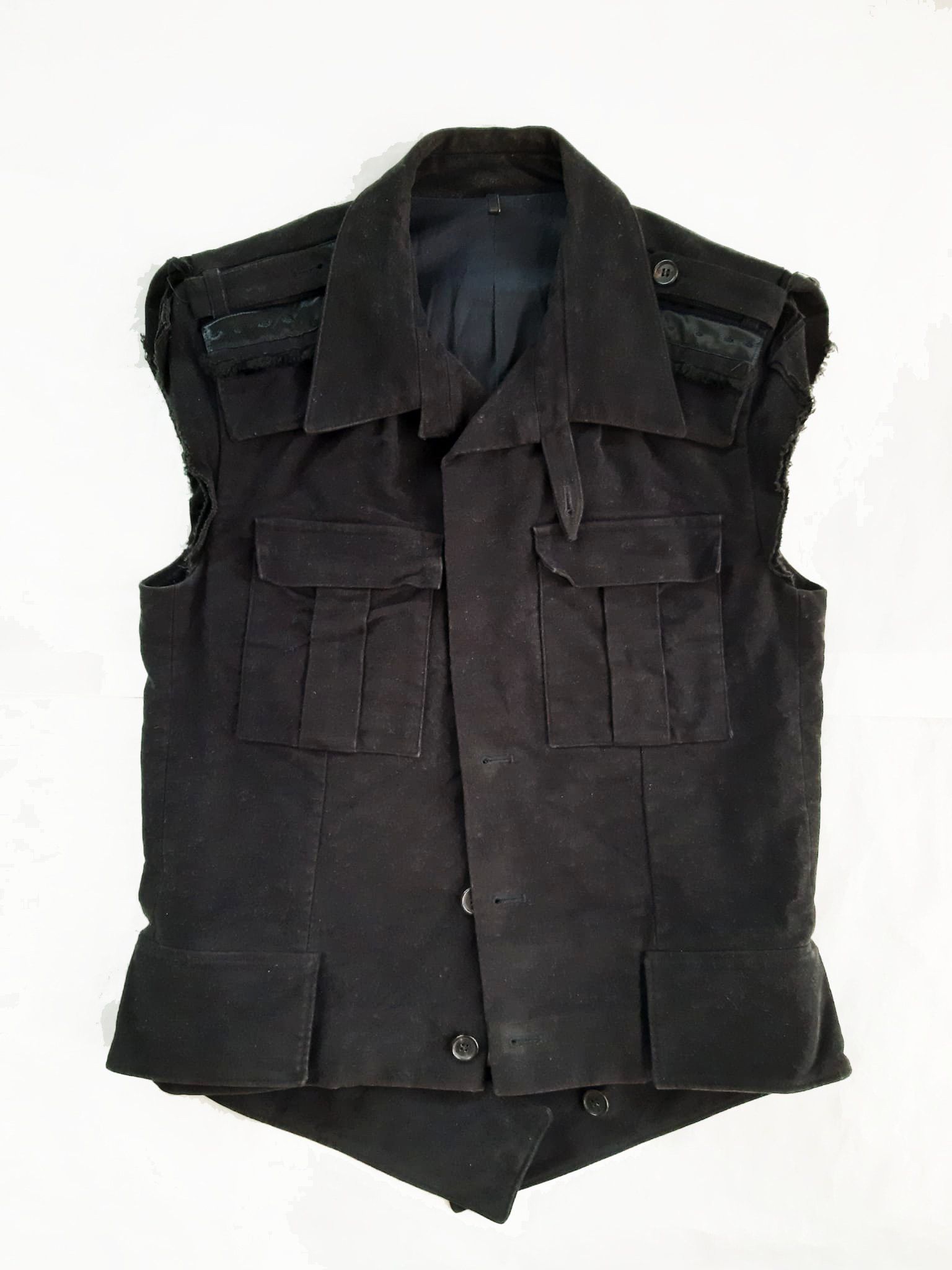 Dior × Hedi Slimane Dior FW03 "Luster" Wool Moleskin Napoleon Military Vest Size US M / EU 48-50 / 2 - 2 Thumbnail