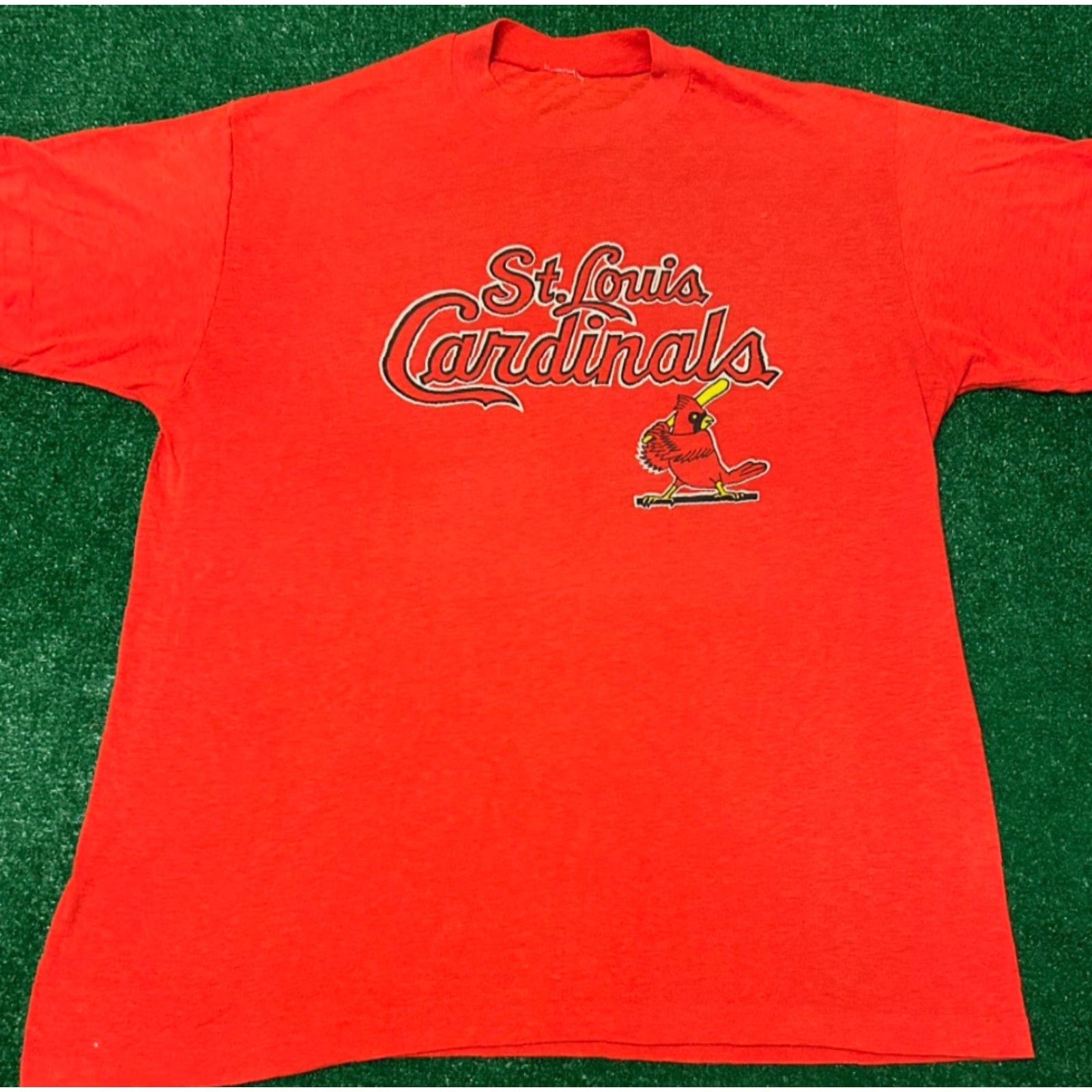 MLB VINTAGE St Louis Cardinals Logo VTG Shirt Mens Large Baseball MLB Red 80s 90s Shirt Logo MLB Men Size US L / EU 52-54 / 3 - 3 Thumbnail