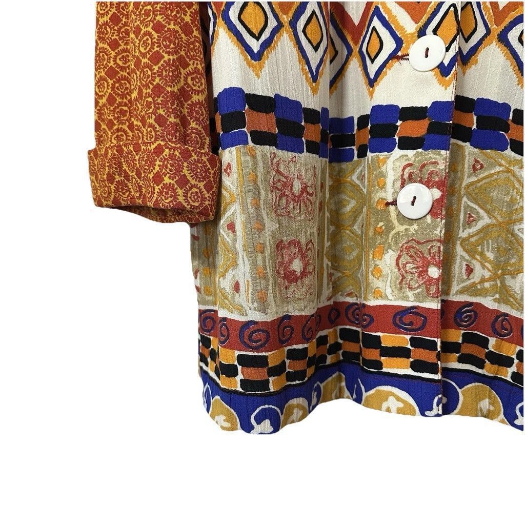 Vintage Vtg Carole Little Petites Aztec Artsy Blazer Size 14P Boho Size XL / US 12-14 / IT 48-50 - 8 Thumbnail