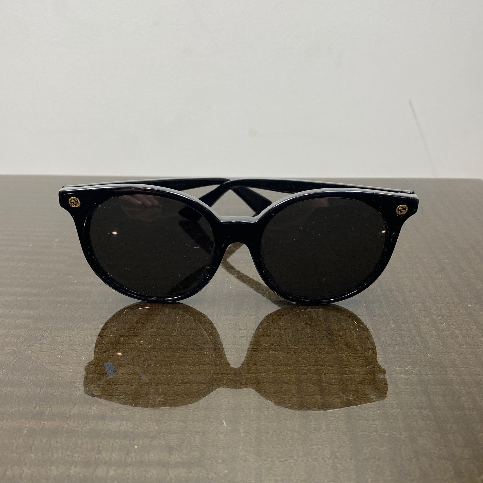 Gucci Gucci GG0091SA 001 Full Rim Round Black Sunglasses Size ONE SIZE - 2 Thumbnail