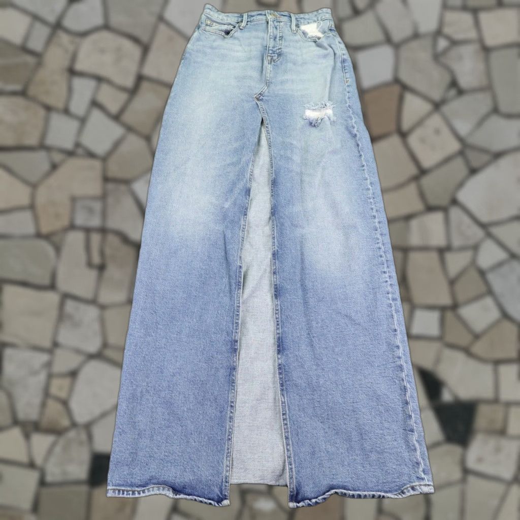 Good American VINTAGE Good American Denim Skirt Women's Maxi Long Blue Cotton Casual 0/25 Size 25" / US 0 / IT 36 - 1 Thumbnail
