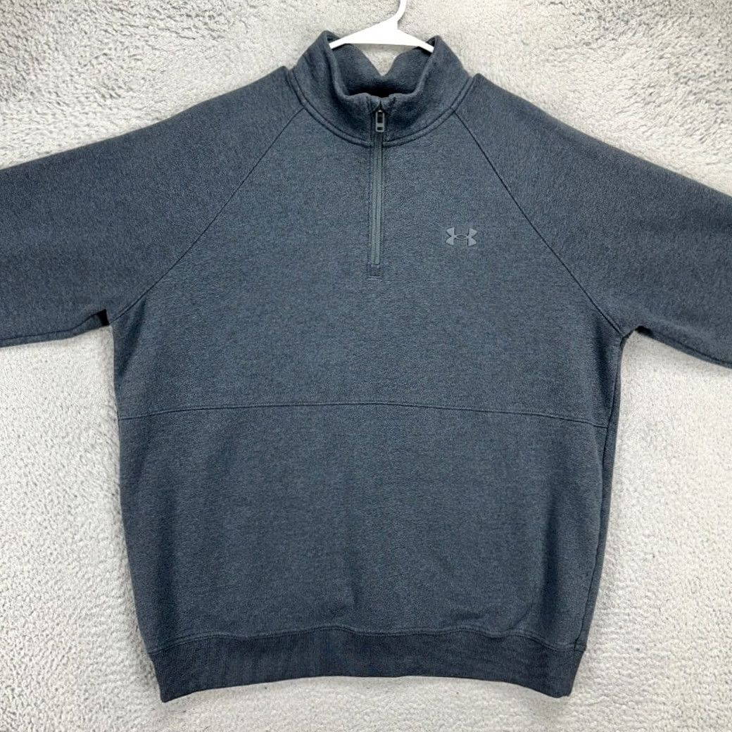 Under Armour Under Armour Adult Large Dark Grey Pullover Quarter Zip Sweater Mens Size US L / EU 52-54 / 3 - 2 Thumbnail