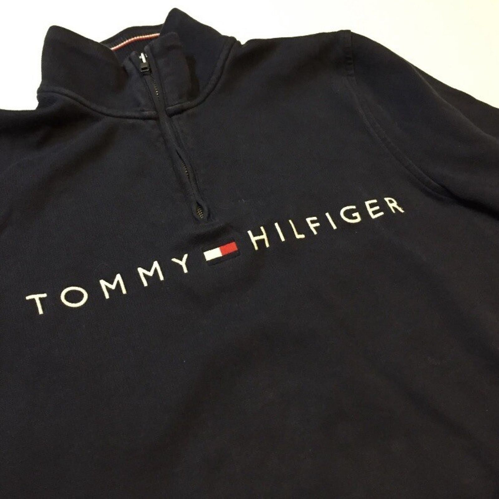 Tommy Hilfiger Tommy Hilfiger Jacket Vintage Dark Blue Navy 1/4 Zip Shirt Size US M / EU 48-50 / 2 - 7 Thumbnail